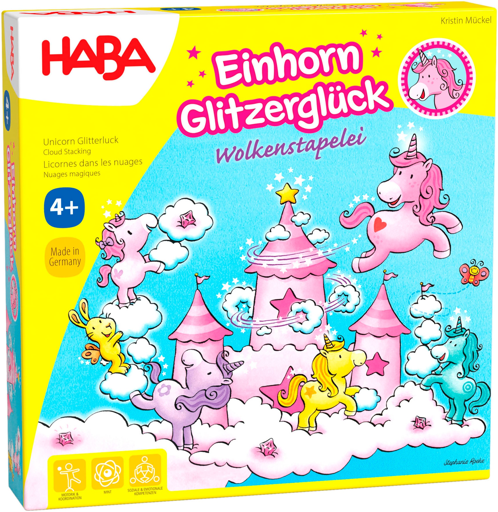 Spiel »Einhorn Glitzerglück - Wolkenstapelei«, Made in Germany