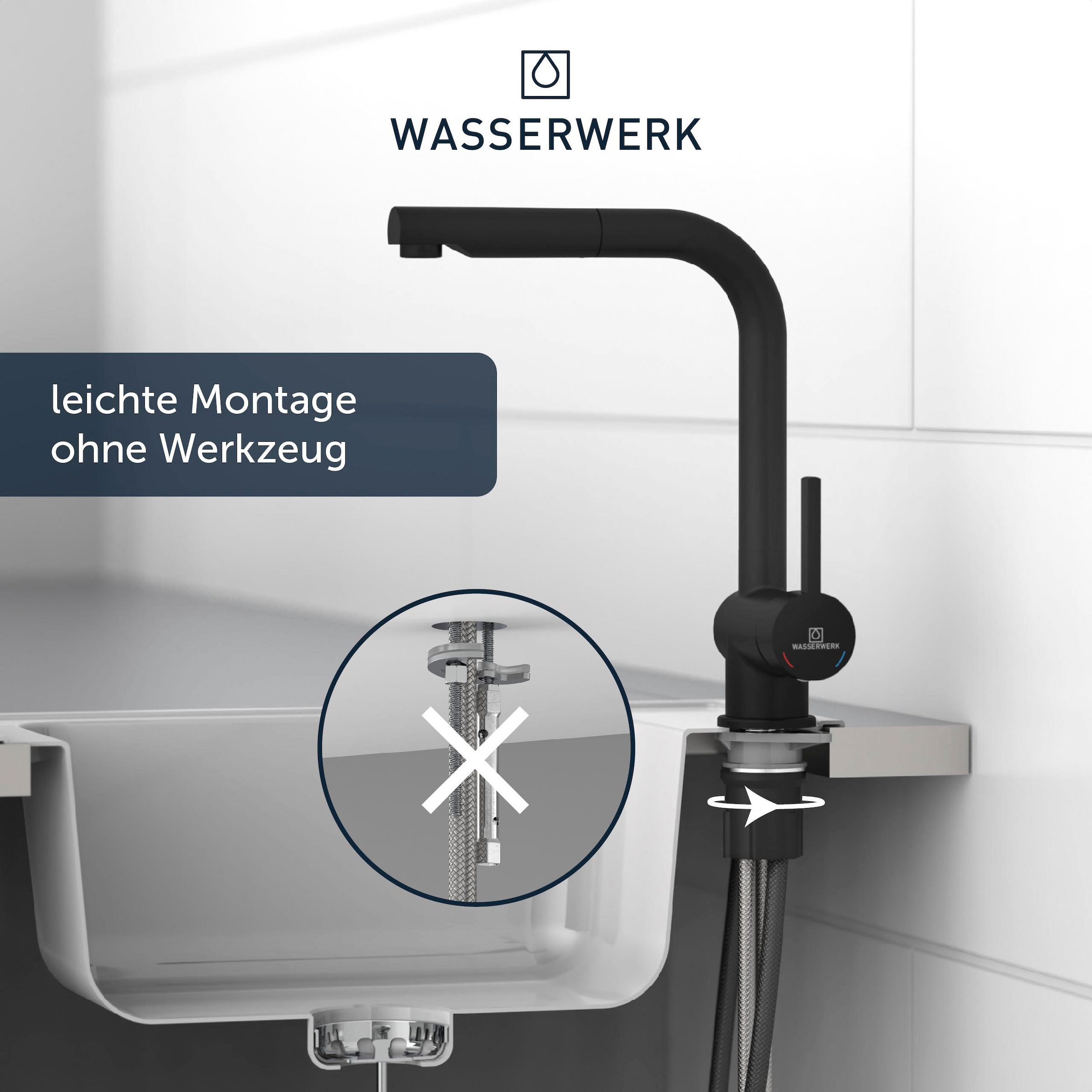WASSERWERK Spültischarmatur »WK 4, Wasserhahn, Küche, Einhebelmischer«