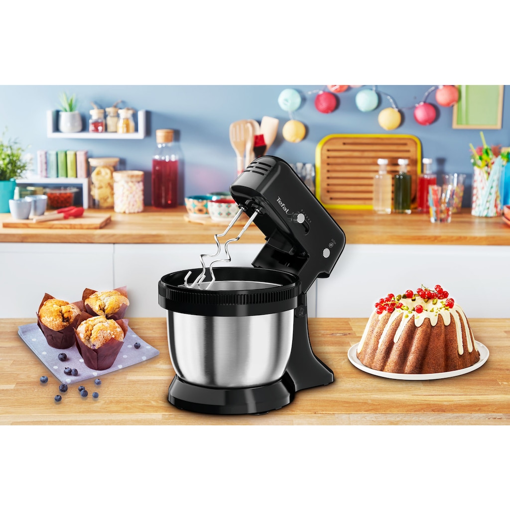 Tefal Küchenmaschine »Oh My Cake QB1108«, Satelliten-Rührwerk, 4-L-Schüssel, inkl. 2 Schneebesen, 2 Knethaken