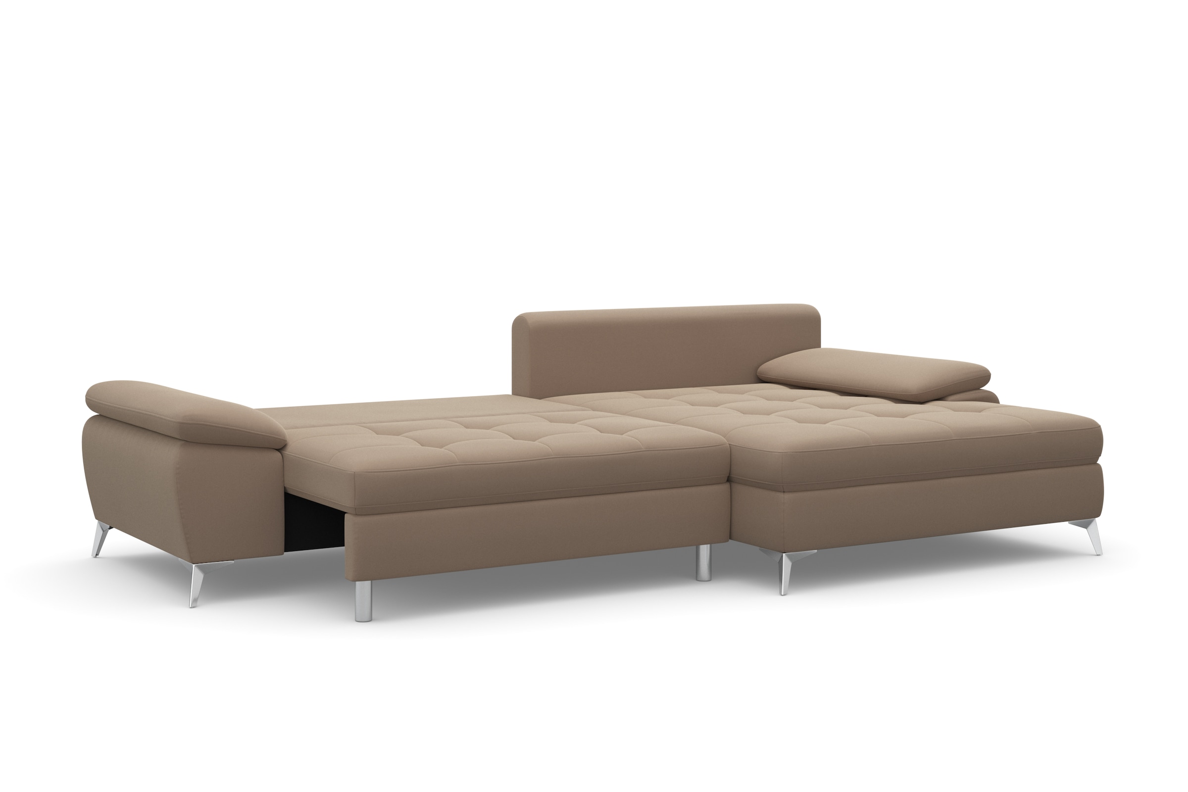 sit&more Ecksofa »Latigo L-Form«, mit Mega-Recamiere, wahlweise mit Bettfunktion und Bettkasten