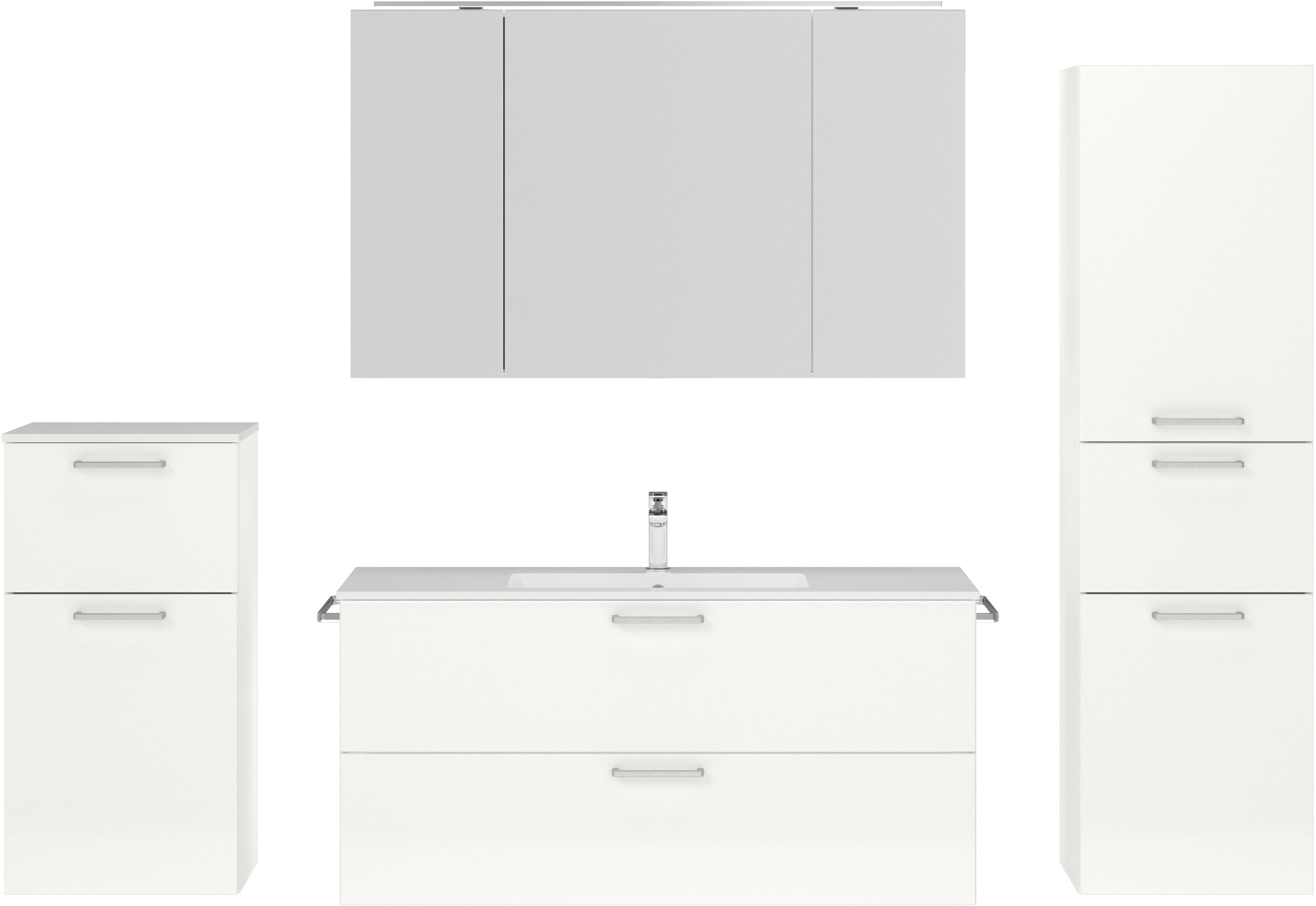 nobilia® Badmöbel-Set »Tolvina« vormontiert, mit Soft-Close, 4 Stk. tlg. günstig online kaufen