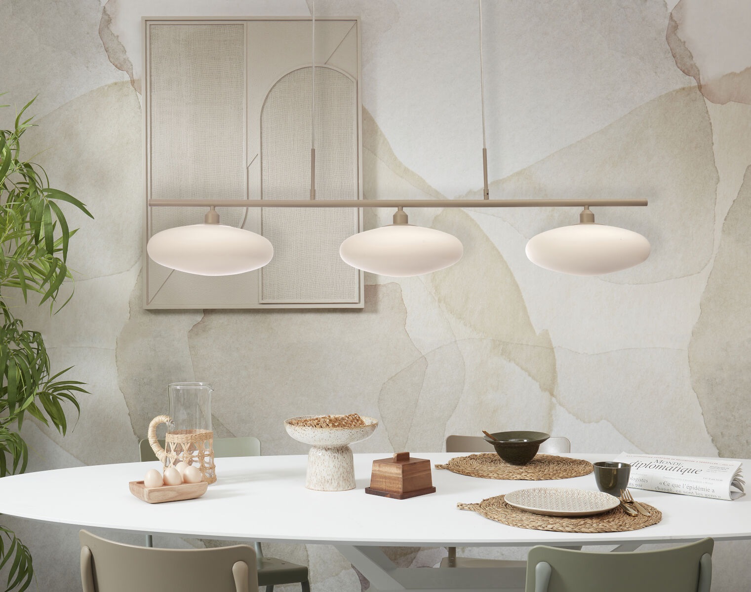 it's About RoMi Hängeleuchte »SAPPORO« E14 Warmweiß Milchglass günstig online kaufen