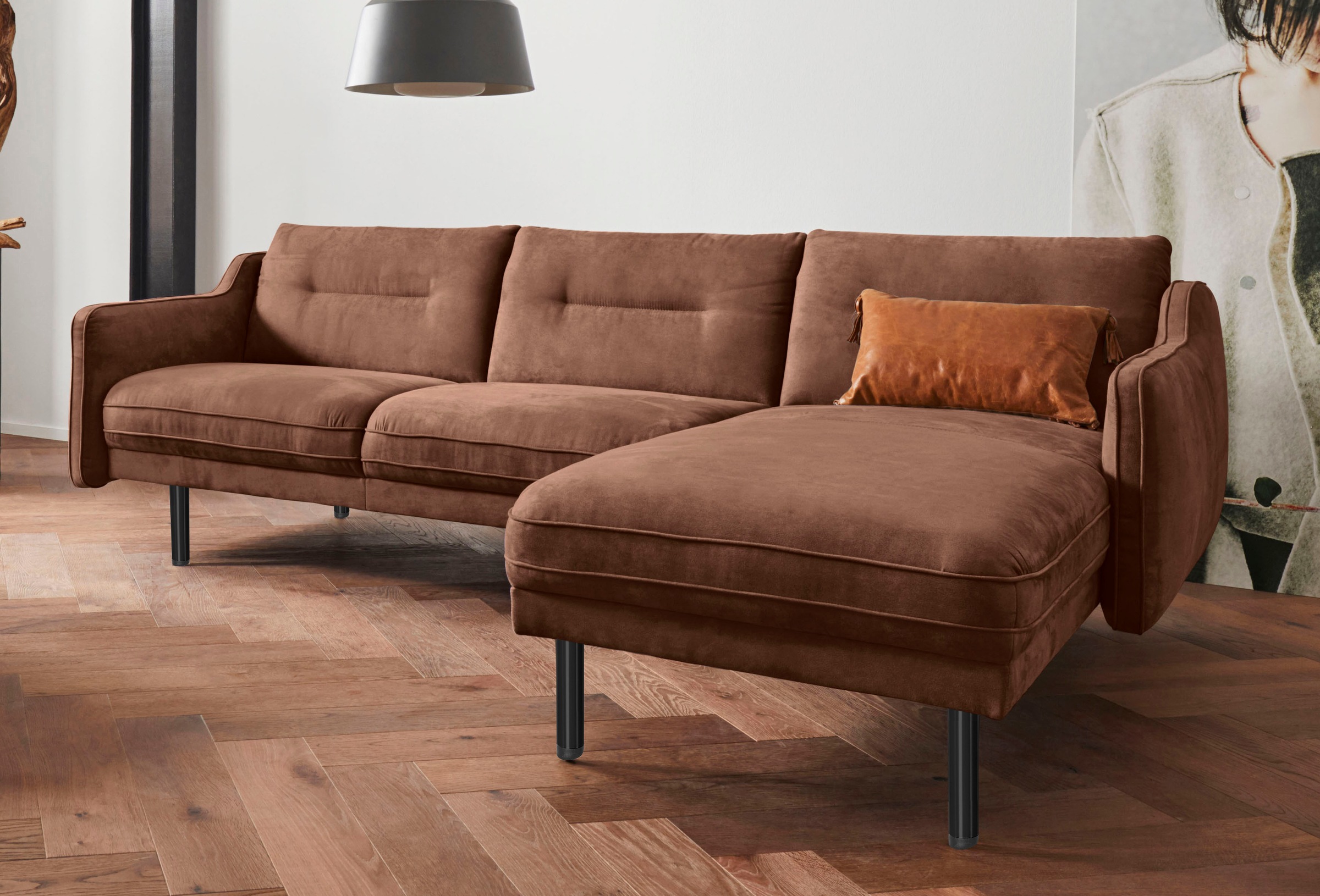 Home affaire Ecksofa »Nordfyn L-Form« edles Design in 3 Bezugsqualitäten, D günstig online kaufen