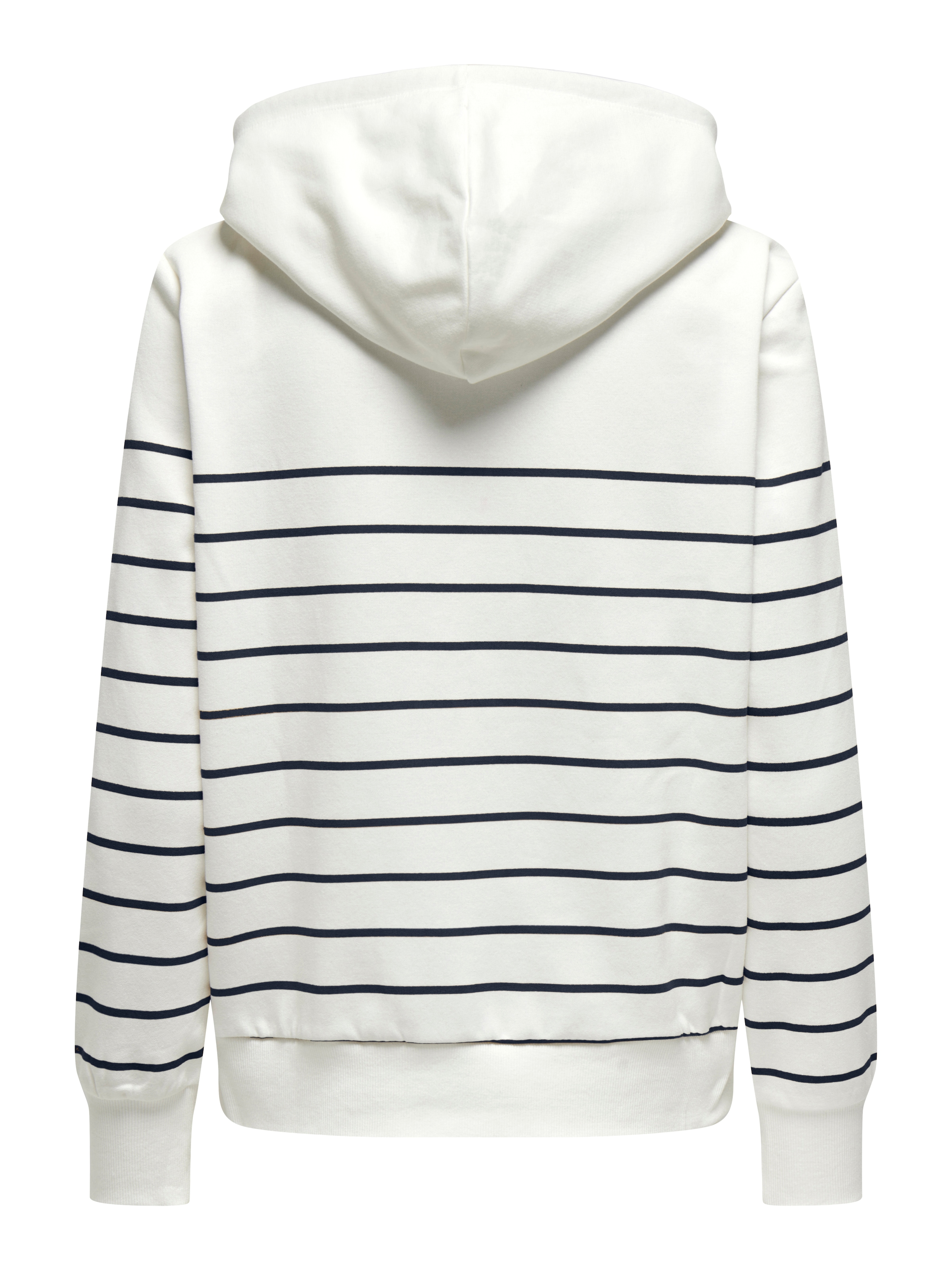 ONLY Kapuzensweatshirt »ONLADELLE L/S STRIPE HOOD SWT«, mit Herz-Stickerei
