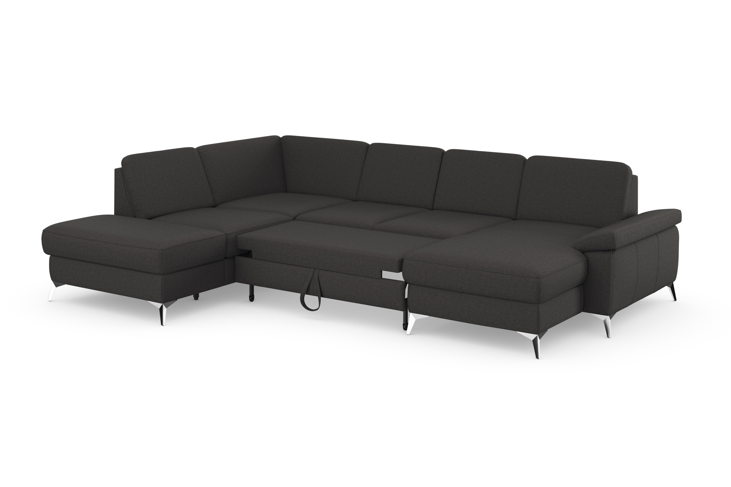sit&more Wohnlandschaft »Padua U-Form«, inklusive Sitztiefenverstellung, Armteilfunktion und Federkern