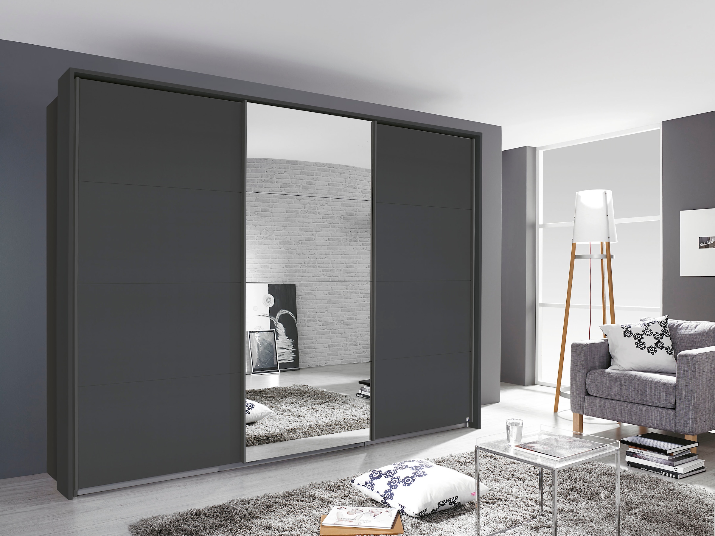 rauch Schwebetürenschrank »Kleiderschrank Schrank Garderobe Schlafzimmerschrank TUBONA«, mit umfangreicher Innenausstattung und Passepartout MADE IN GERMANY