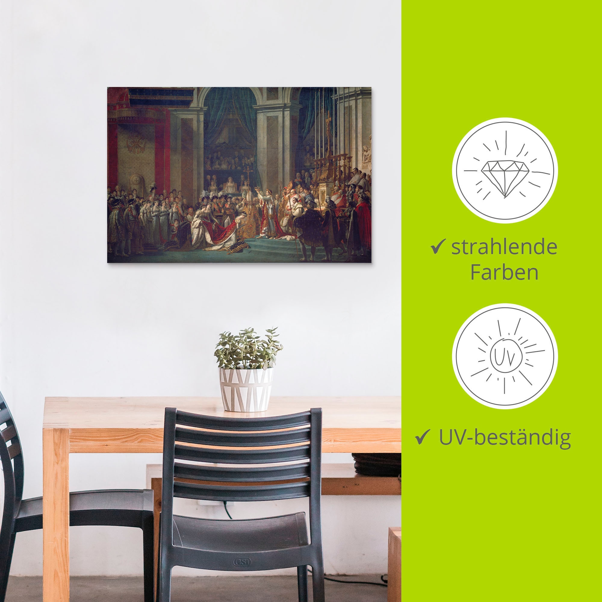 Artland Alu-Dibond-Druck »Krönung Napoleons I und Josephines«, historische Ereignisse, (1 St.), für Innen- und Außenbereich geeignet, Outdoorbild