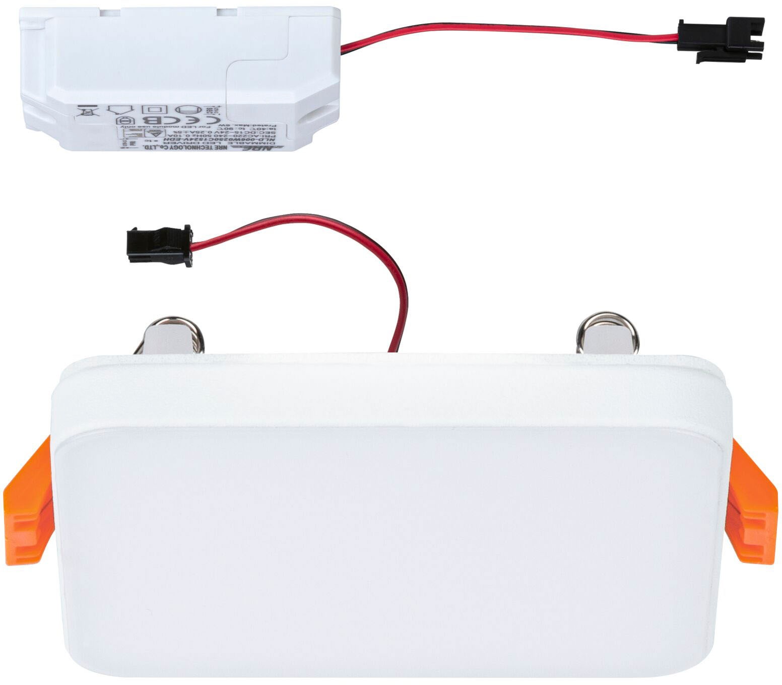 Paulmann LED Einbauleuchte »Veluna VariFit Edge IP44 eckig 90x90mm 450lm 3000K Weiß dimmbar«, 1 flammig, LED Einbaupanel IP44 eckig 90x90mm 450lm 3000K Weiß dimmbar