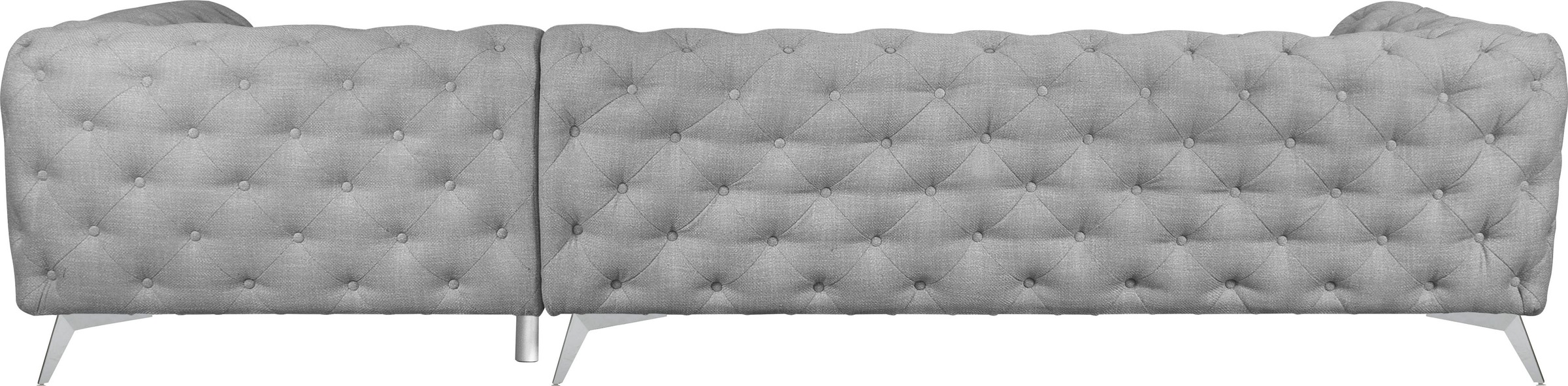 Home affaire Chesterfield-Sofa »Ecksofa GLYNIS L-Form mit Wellenunterfederung, Maße B/T/H 323/264/75cm« aufwändige Knopfheftung, moderne Chesterfield Optik, Fußfarbe wählbar