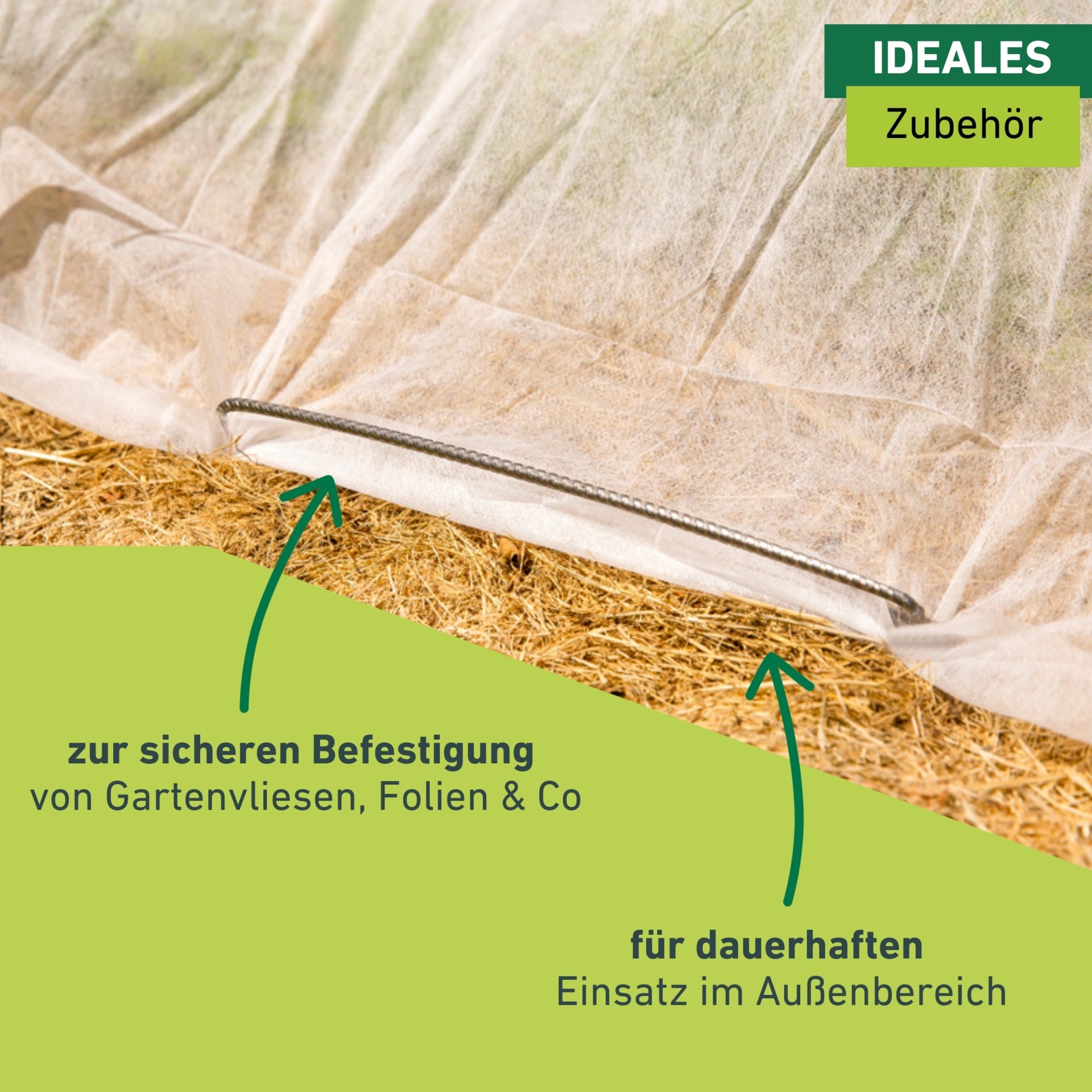 Windhager Bodenanker »Metall-Heringe gerippt« Set, 100 Stk. tlg. zur Befestigung von Vliesen und Folien