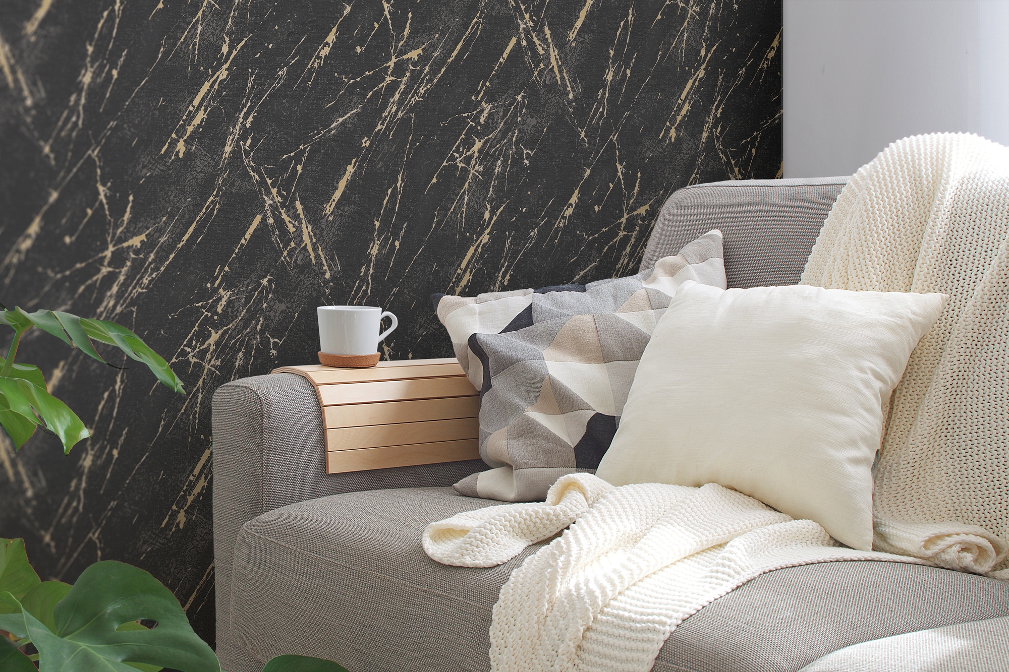 A.S. Création Vliestapete »Casual Living Marmor-Tapete Mustertapete Stein-Optik Steinoptik«, leicht glänzend, Vliestapete Marmor für Schlafzimmer Küche Wohnzimmer Marmoroptik Flur