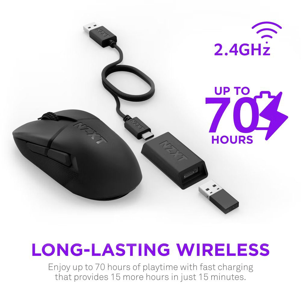 NZXT Gaming-Maus »Lift Elite Wireless«, Funk-kabelgebunden
