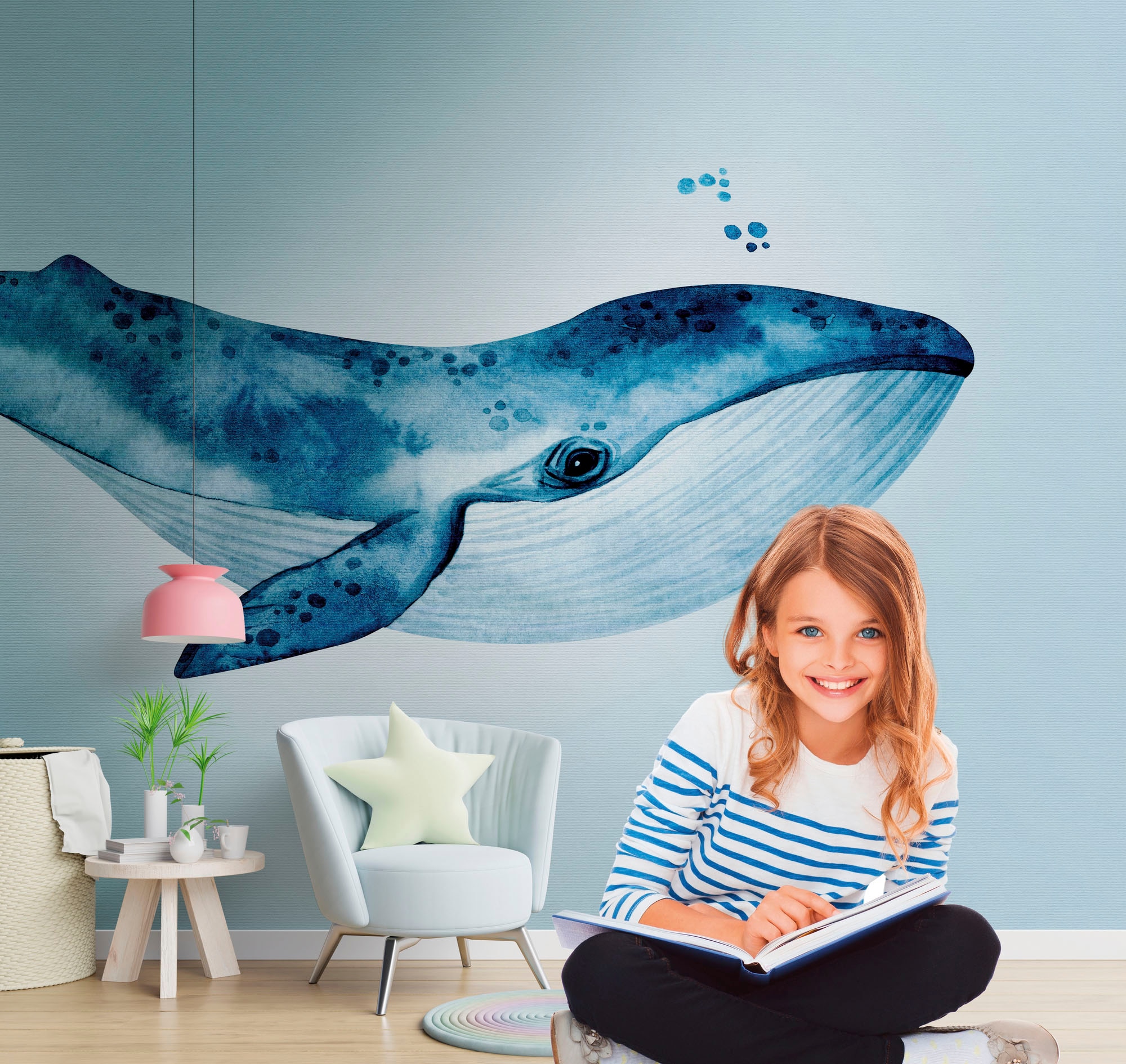 living walls Kindertapete »The Wall«, Meer-Motiv-Strand, Fototapete Unterwasser Tapete Fische Tapeten Kinderzimmer modern Optik