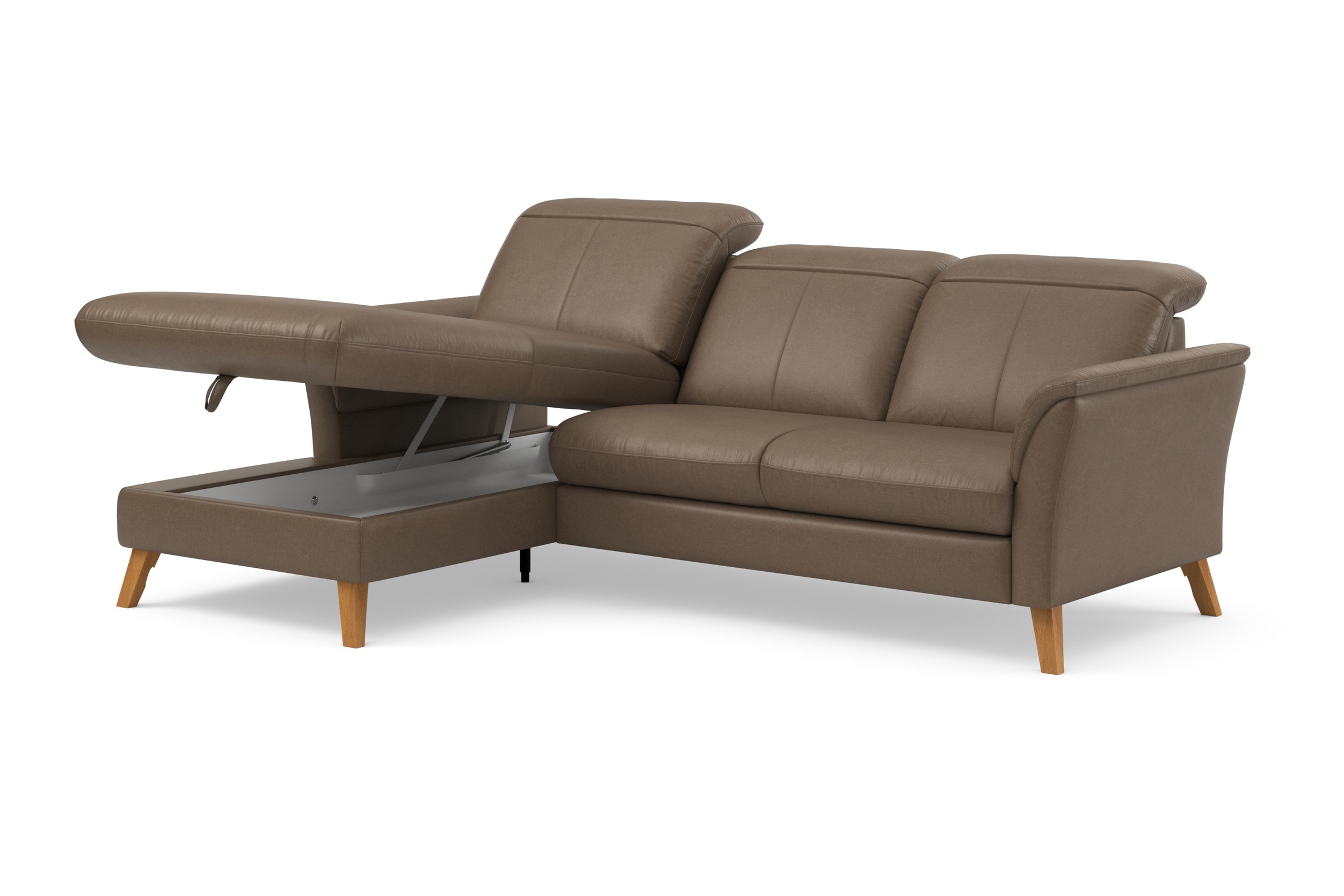 sit&more Ecksofa »Romero L-Form«, wahlweise mit oder ohne Relax-Funktion, Bettfunktion, Bettkasten