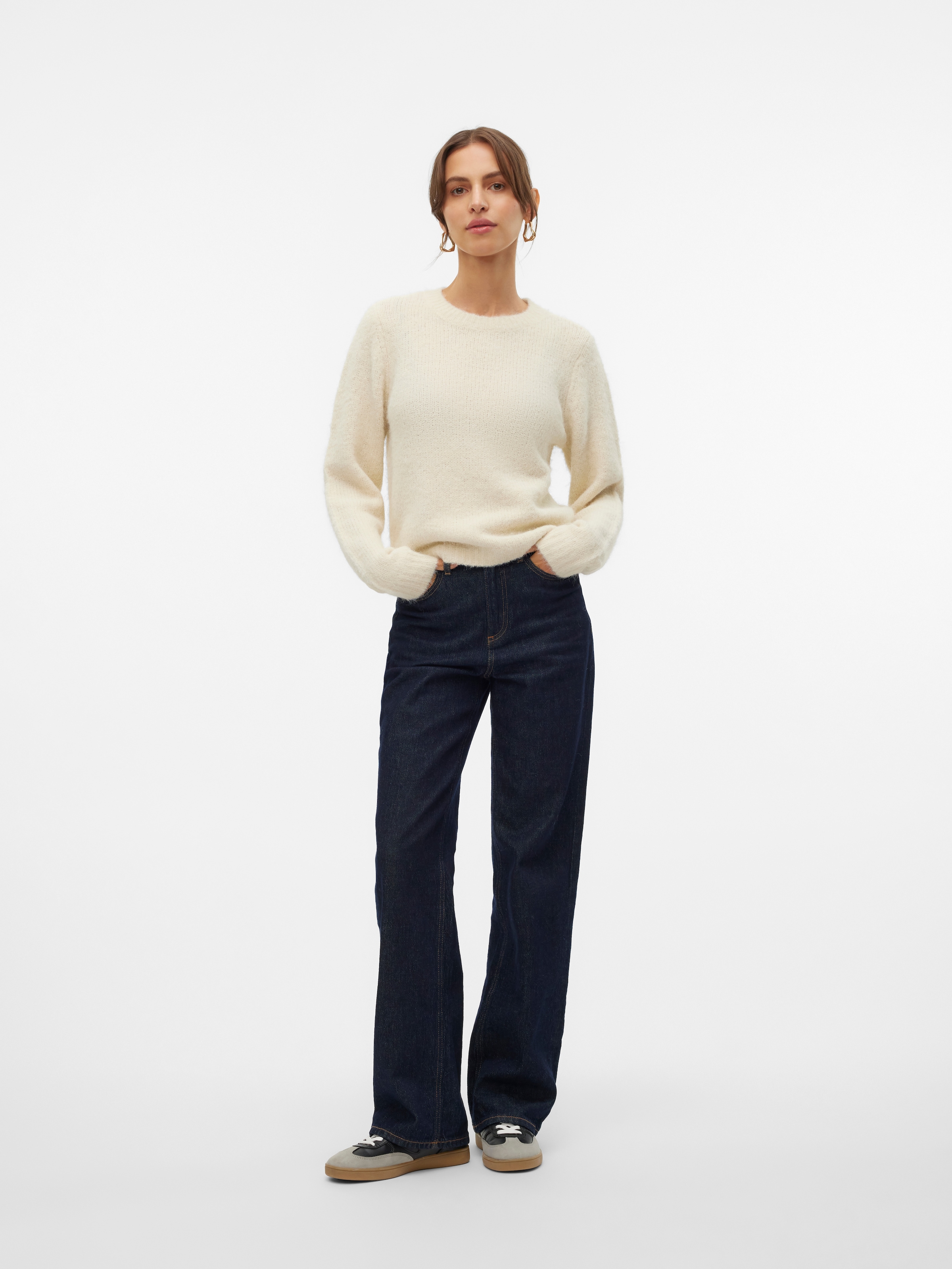 Vero Moda Strickpullover »VMNOVAH LS O-NECK PULLOVER GA NOOS«