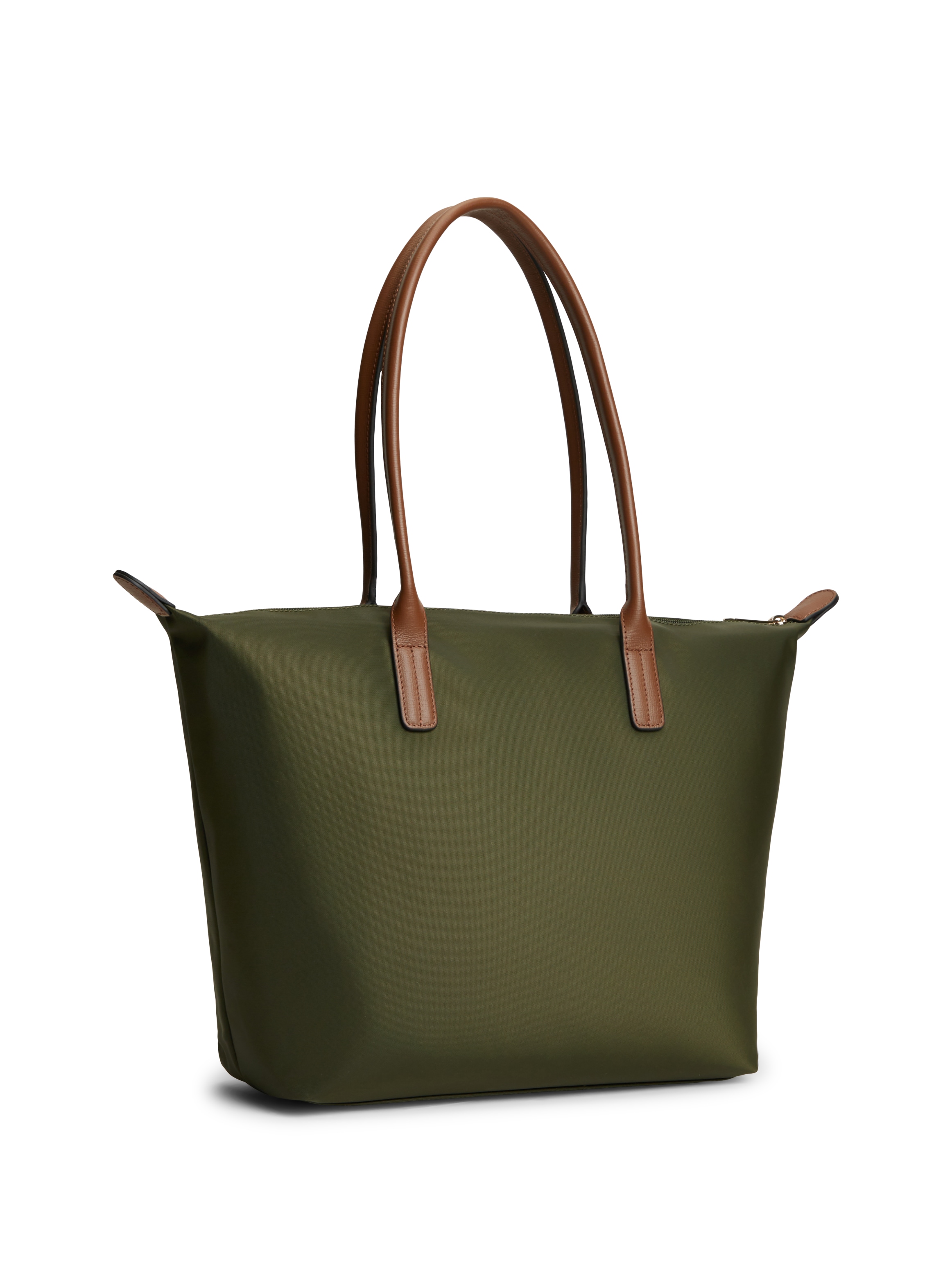 Tommy Hilfiger Tragetasche »POPETTE TOTE« Damen Handtasche, Schultertasche mit kontrastfarbigen Henkeln