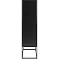 andas Türregal »Vilho«, Türregal, aus Schwarzem Metall mit 2 Türen Höhe 150, Breite 80cm