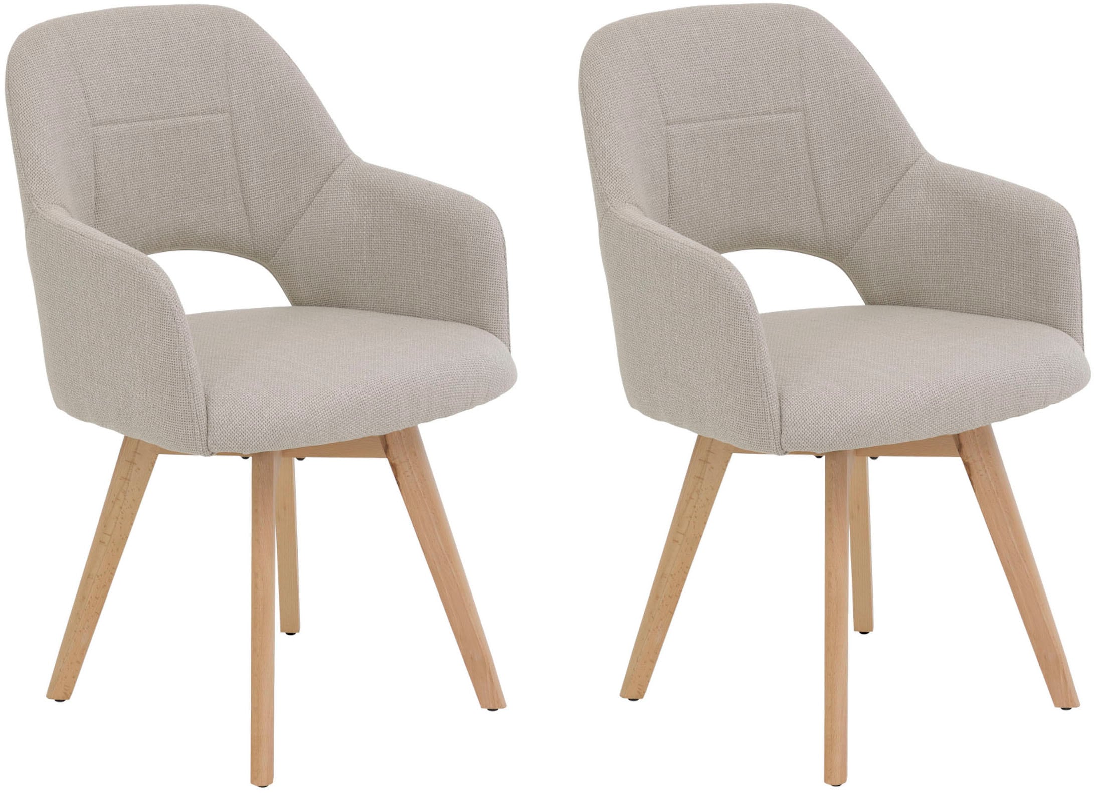 HELA 4-Fußstuhl »STADE« (Set) 2 Stk.360° drehbar,Massivholz 4-Fuß,Armlehnen günstig online kaufen