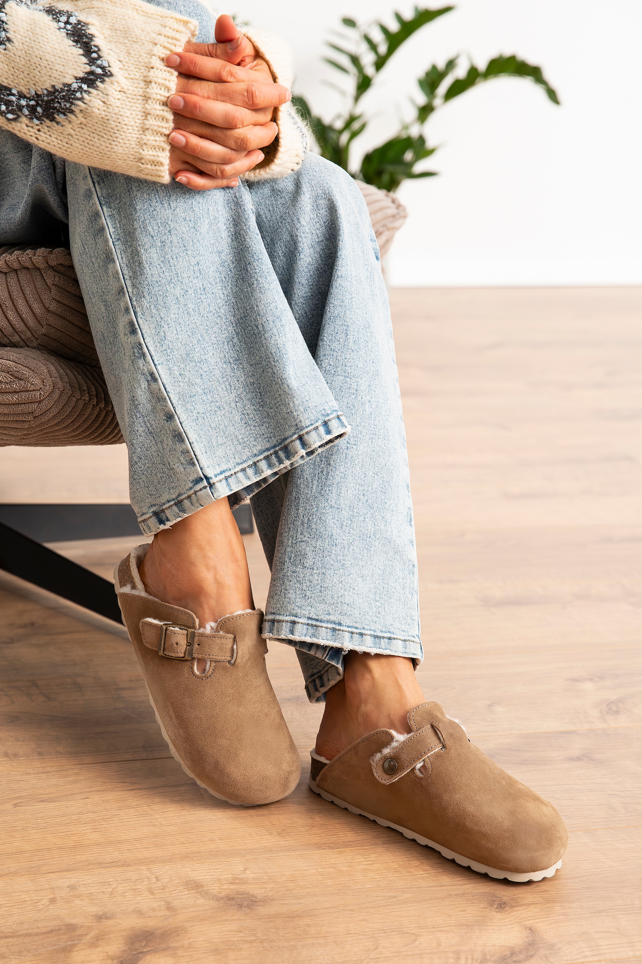 BIO Life Clog »Esc«, Hausschuh, Schlappen, Homeslipper mit Warmfutter