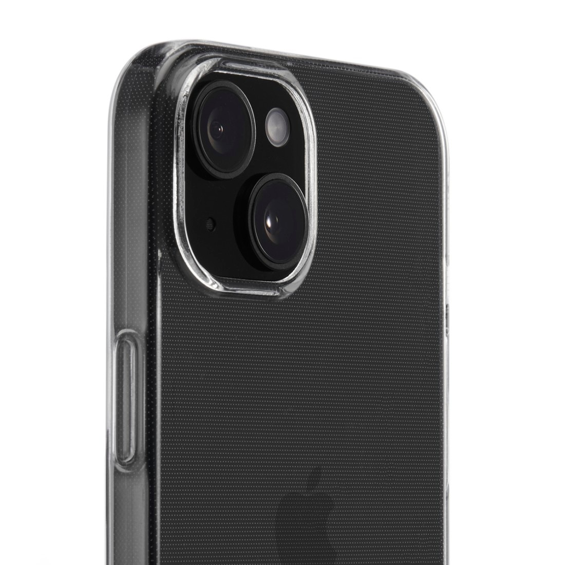 Hama Handyhülle »Handyhülle „Always Clear“ für iPhone 15 (kratzfest, ohne Vergilben)«, Apple iPhone 15, Anti-Rutsch-Oberfläche und bezogene Seitentasten