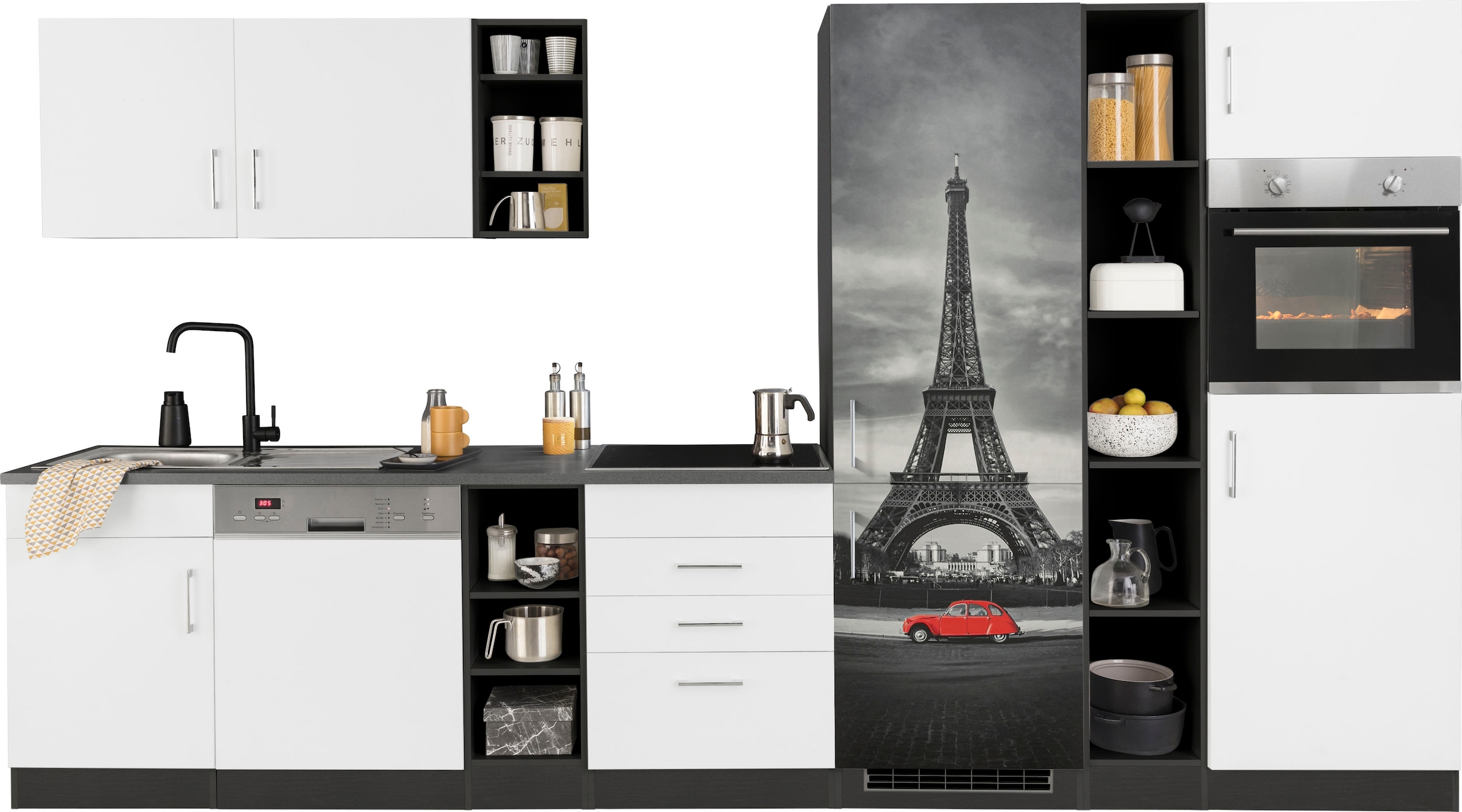 KOCHSTATION Küchenzeile »KS-Paris – Küchen mit einzigartigen Fotomotiven au günstig online kaufen