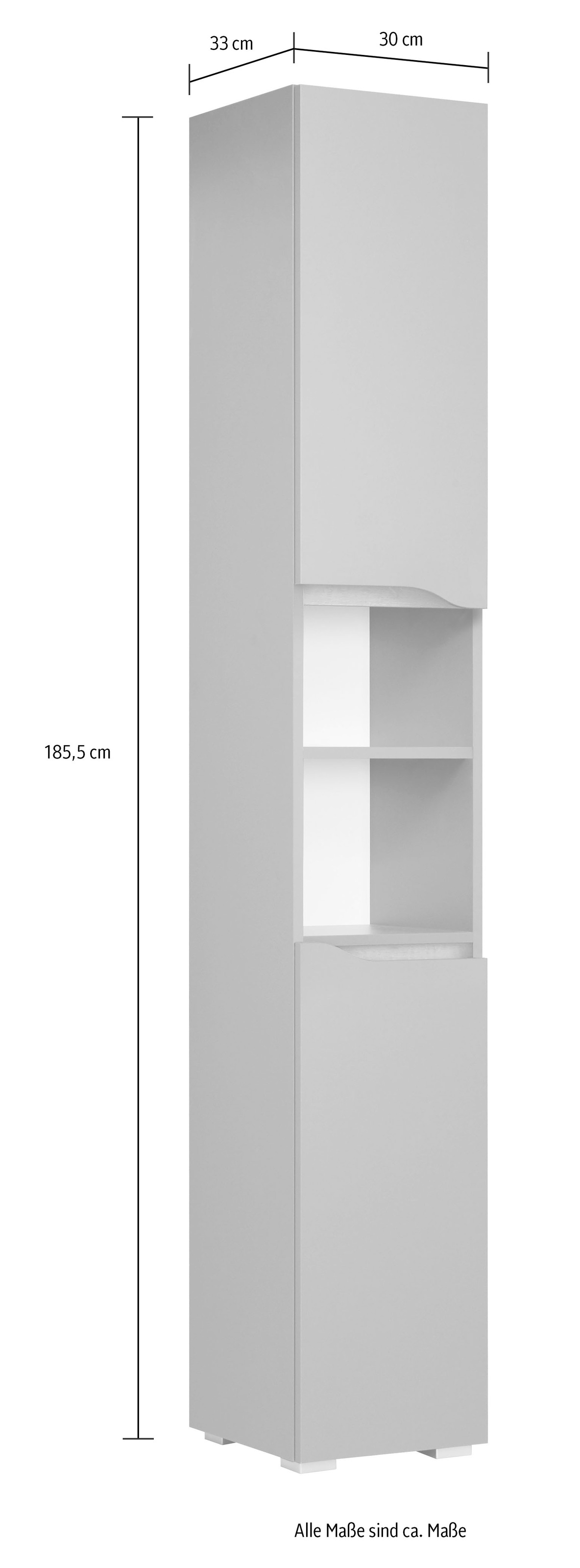 Saphir Badmöbel-Set »Quickset 5-teilig, Waschbeckenunterschrank mit LED-Spiegelschrank« 5 Stk. tlg.