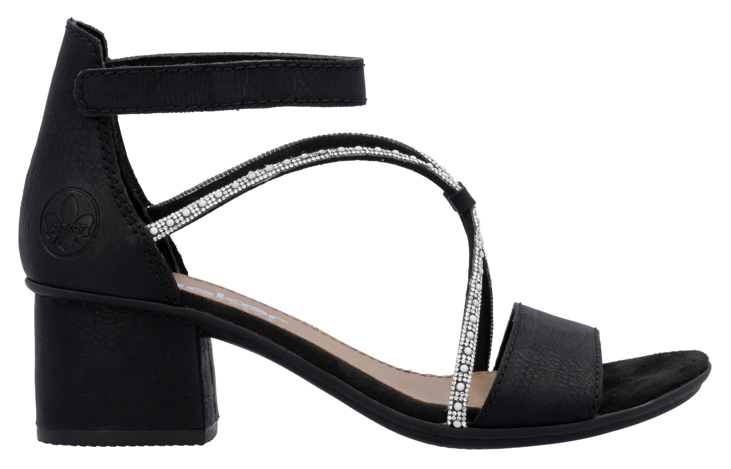 Rieker Sandalette, Sommerschuh, Sandale, Blockabsatz, mit praktischem Klettverschluss
