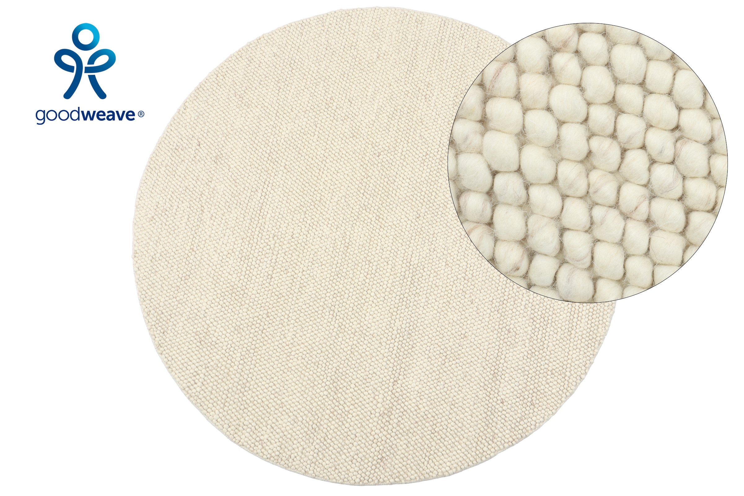 LeGer Home by Lena Gercke Teppich »Ainhoa, handgewebt, Wolle« rund 12 mm Hö günstig online kaufen