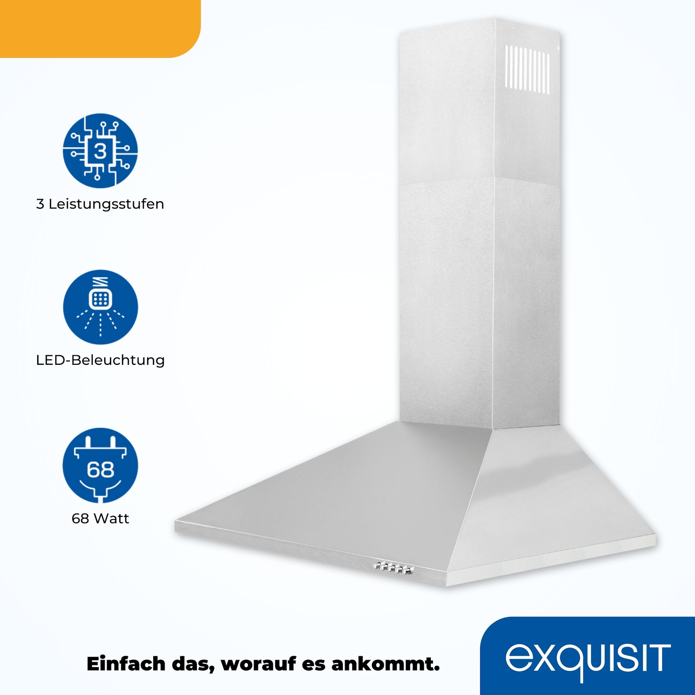 exquisit Wandhaube »KH 60-8.3 (sw)«