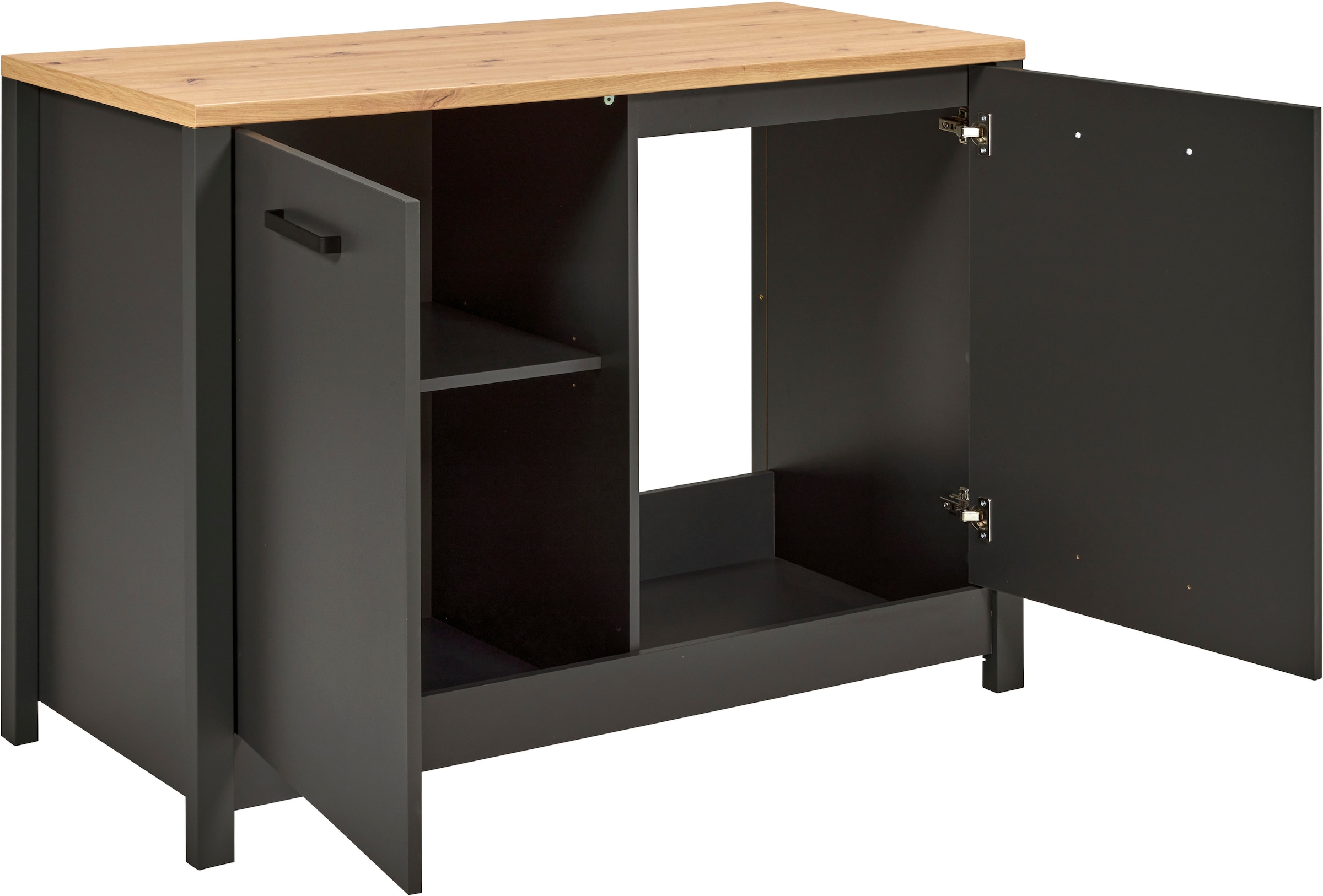 Inter Link Pantryküche »Pantryküche Veneto« Ohne E-Geräte, für Spüle & Spülmaschine, Soft-Close, B: 130 cm