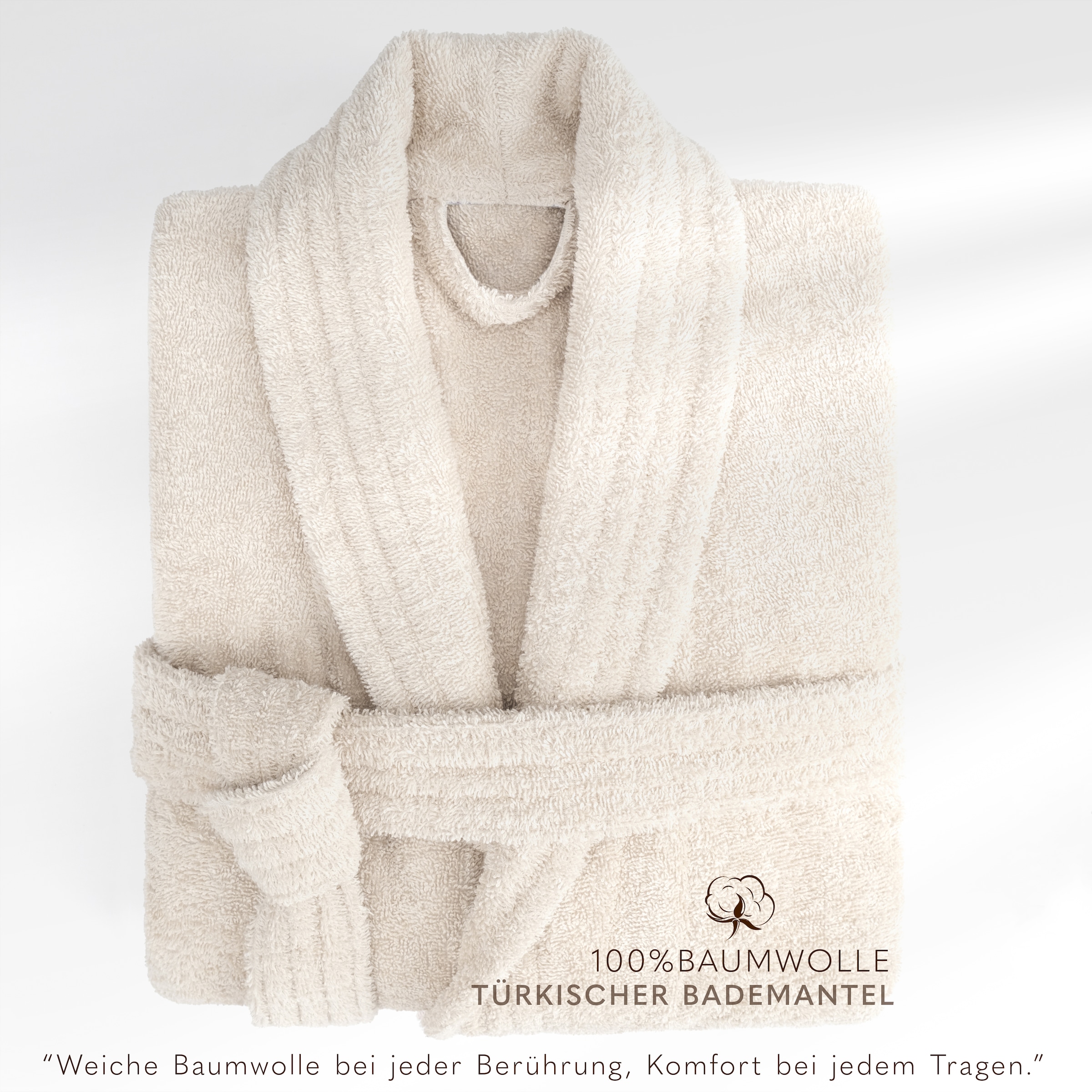 HAMMETEX Herrenbademantel »hergestellt aus 100% Baumwolle – 380 g/m² Frottee, mit Taschen« 1 Stk.