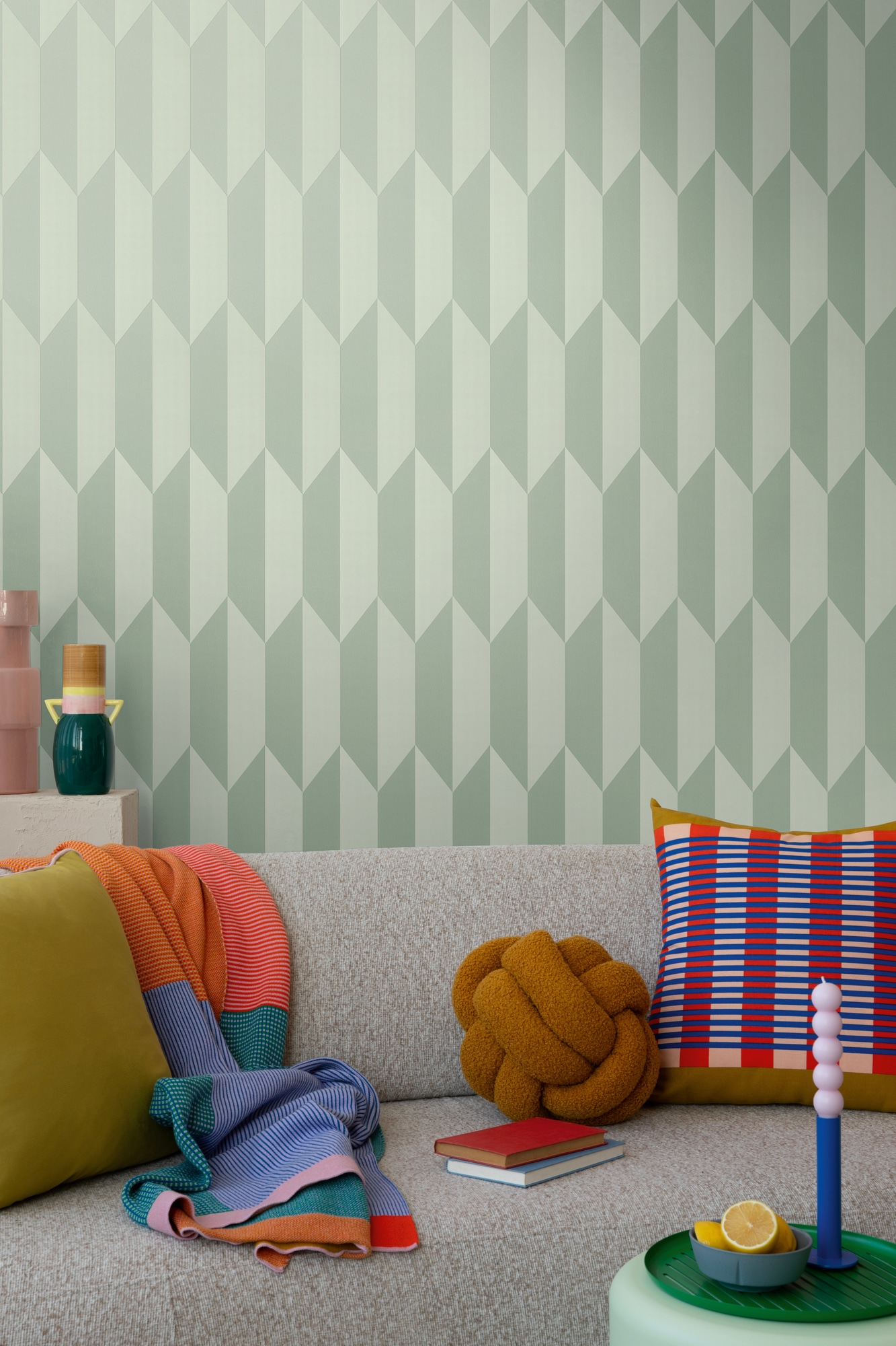 CosmoLiving by Cosmopolitan Vliestapete »Graphic Groove-Playful Tapete« glänzend strukturiert Geometrisches Design mit modernem 3D-Effekt