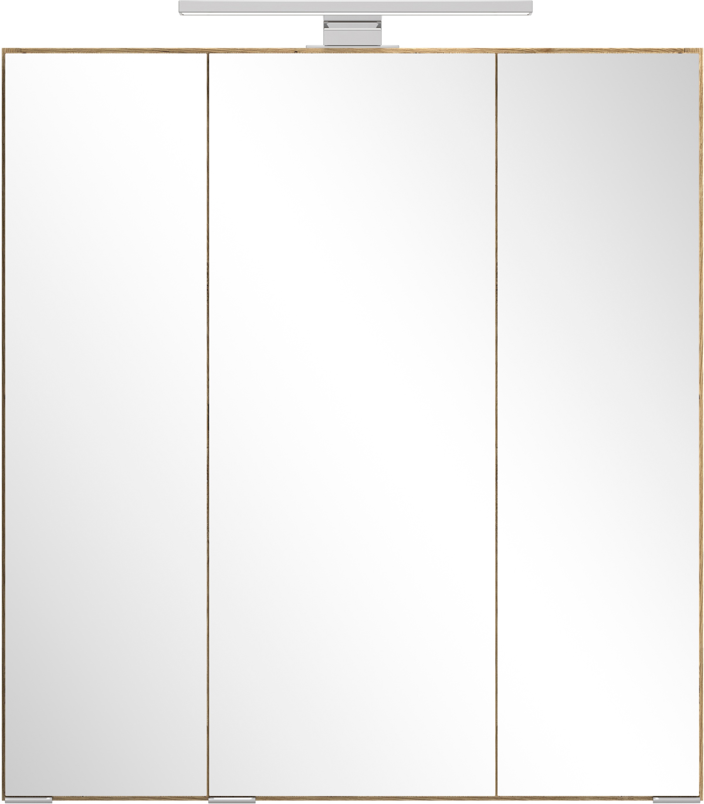 welltime Badezimmerspiegelschrank »CABO, gedämpfte Scharniere« Rundumsicht, dank besonderer Klapptechnik