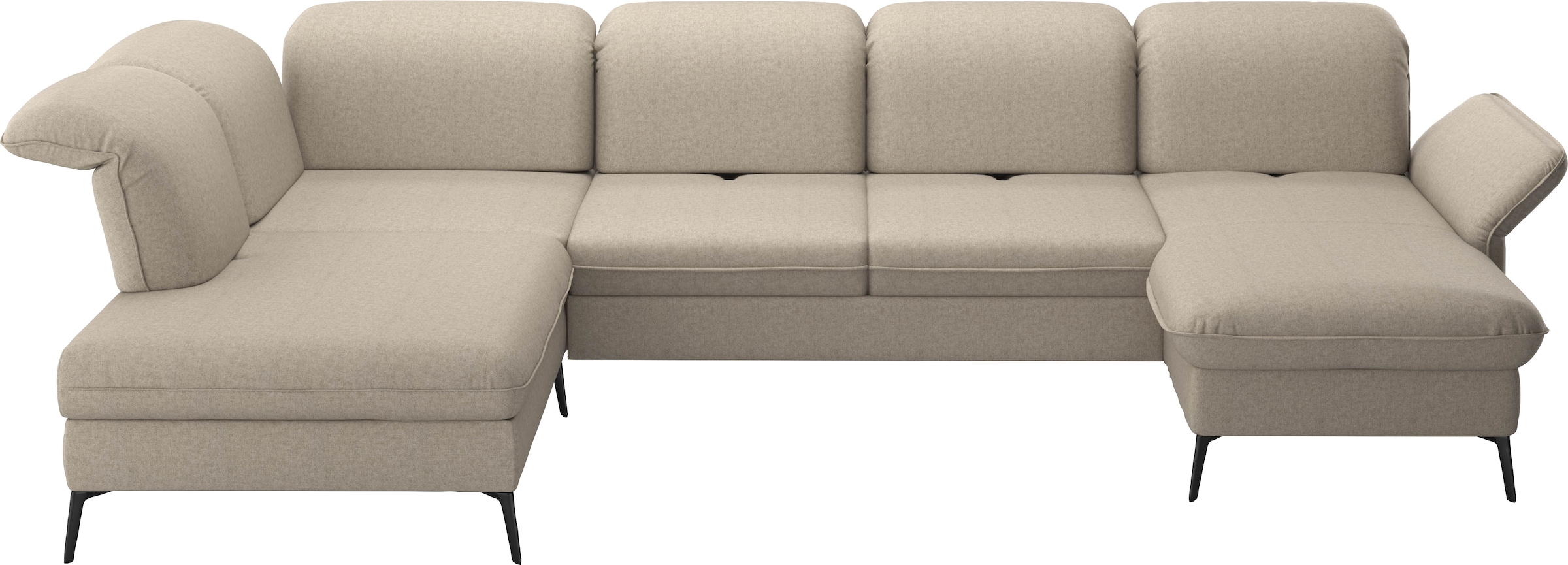 sit&more Wohnlandschaft »Emely, inkl. Sitztiefenverstellung«, wahlweise mit Bettfunktion,Bettkasten,Kopf- & Armteilverstellung