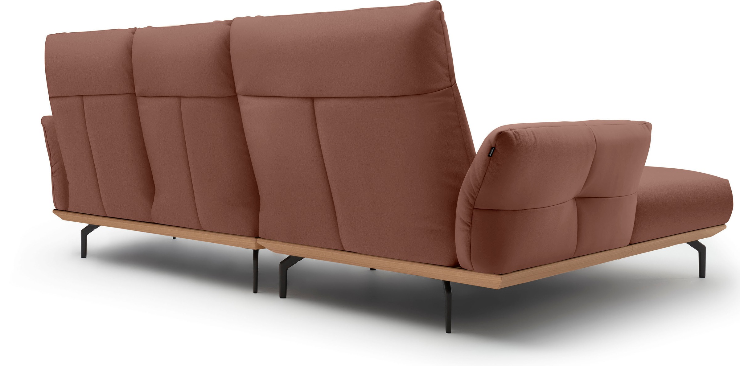 Creation BY ROLF BENZ Ecksofa »CR.460«, Sockel in Eiche, Alugussfüße in umbragrau, Breite 298 cm