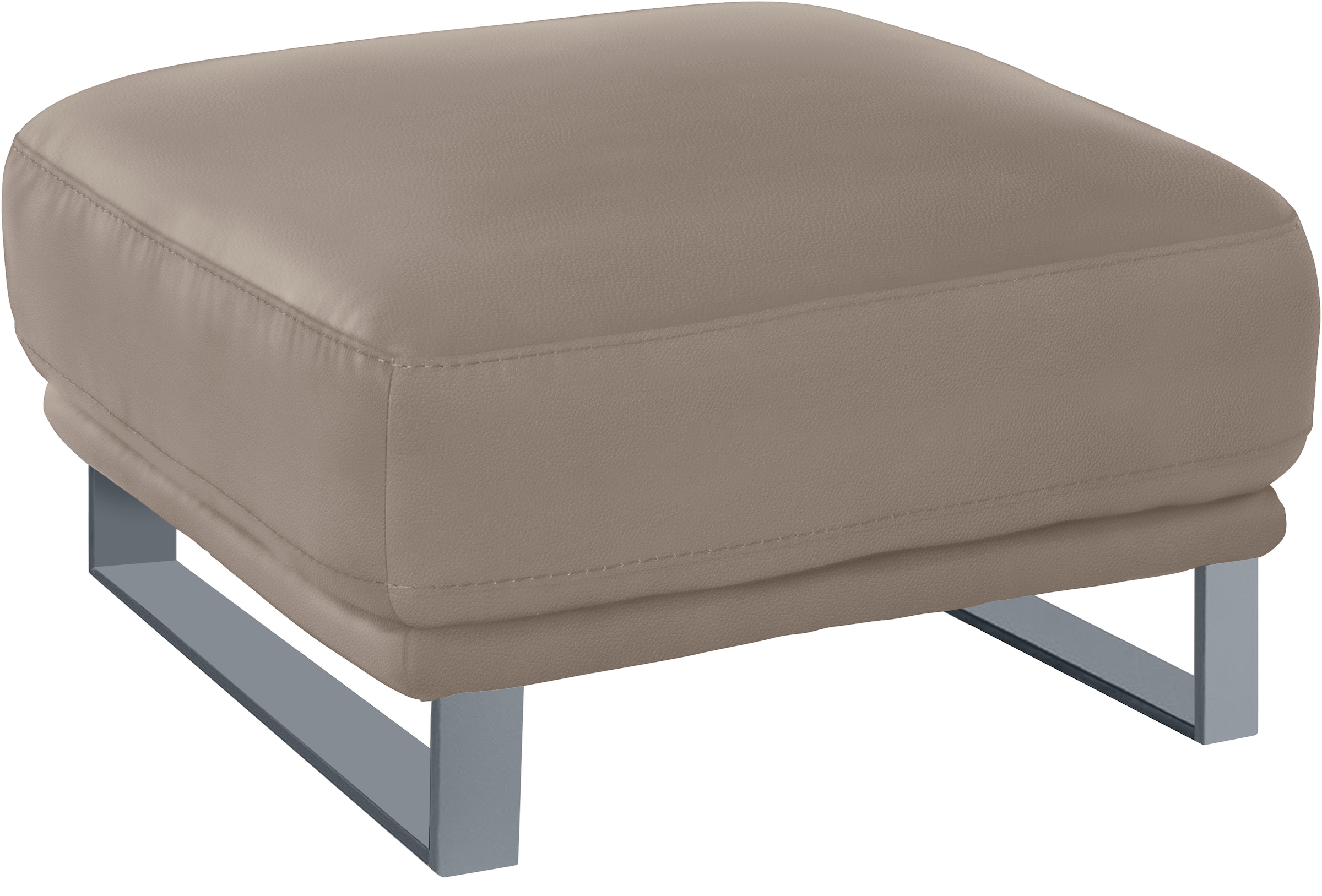 W.SCHILLIG Hocker »montanaa«, mit Metallkufen in Silber matt, Breite 71 cm