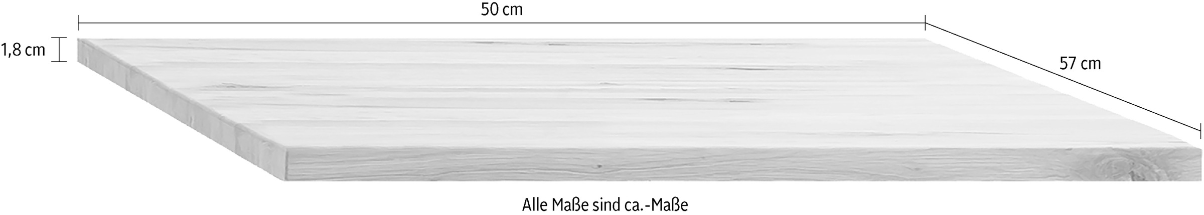 Home affaire Einlegeboden »Huven, Zubehör, Einlegeboden« Einlegeboden in Massiv Eiche, in 2 verschiedene Größen erhältlich