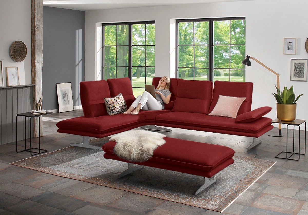 W.SCHILLIG Ecksofa »broadway, Designsofa, mit tollem Sitzkomfort, L-Form«, günstig online kaufen