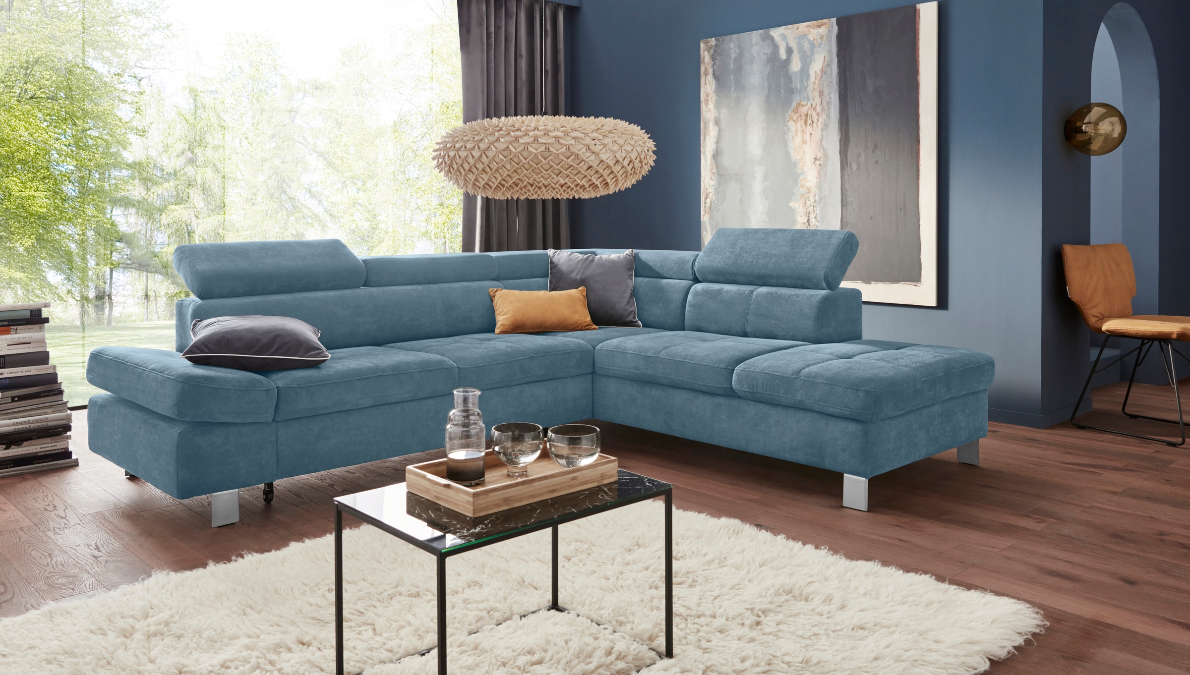 exxpo - sofa fashion Ecksofa "Fiji, L-Form", mit Kopf- bzw. Rückenverstellu günstig online kaufen