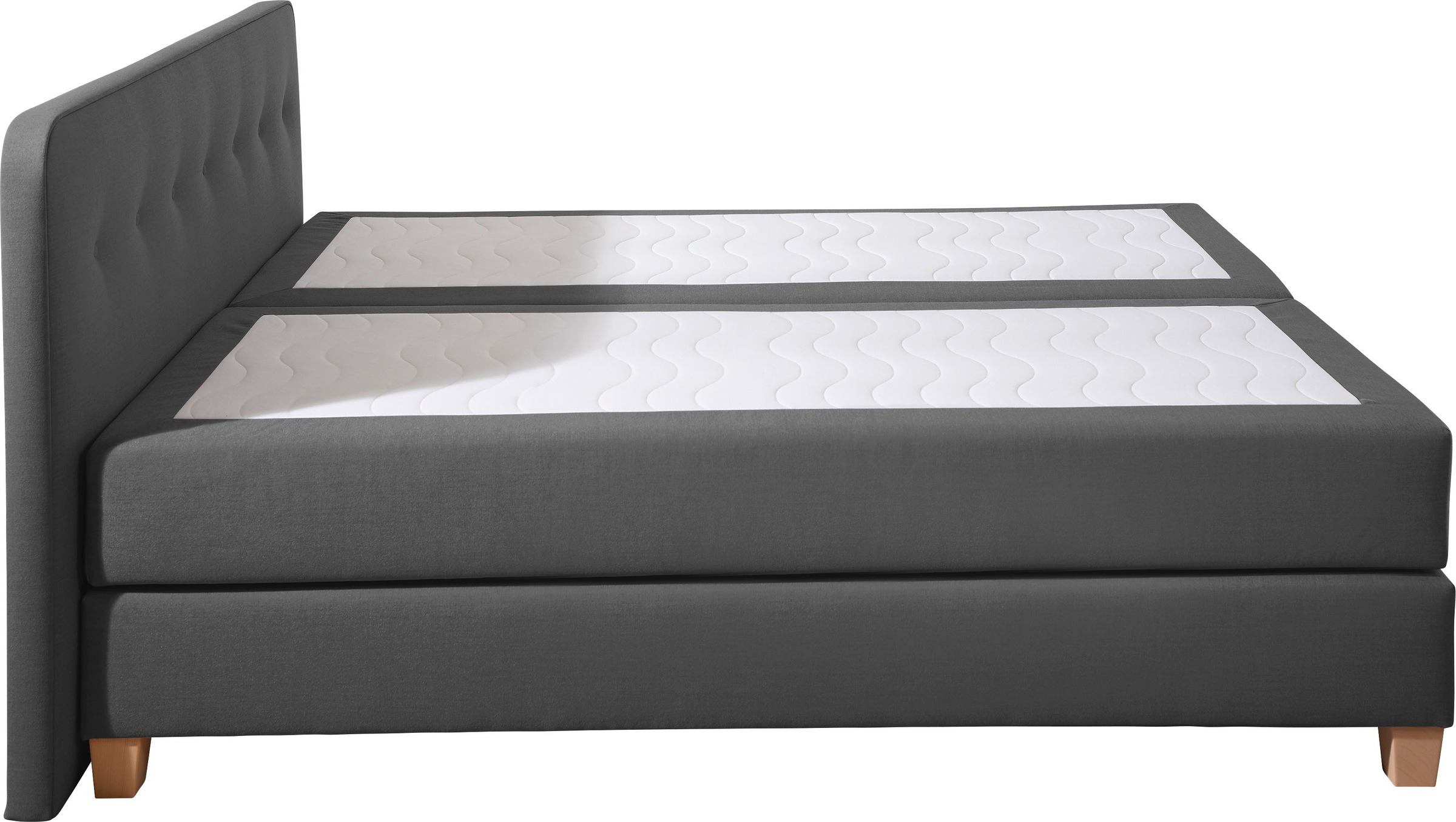 Home affaire Boxspringbett »Fargo«, inkl. Topper, in 3 Matratzenarten, in Samt- oder Strukturstoff
