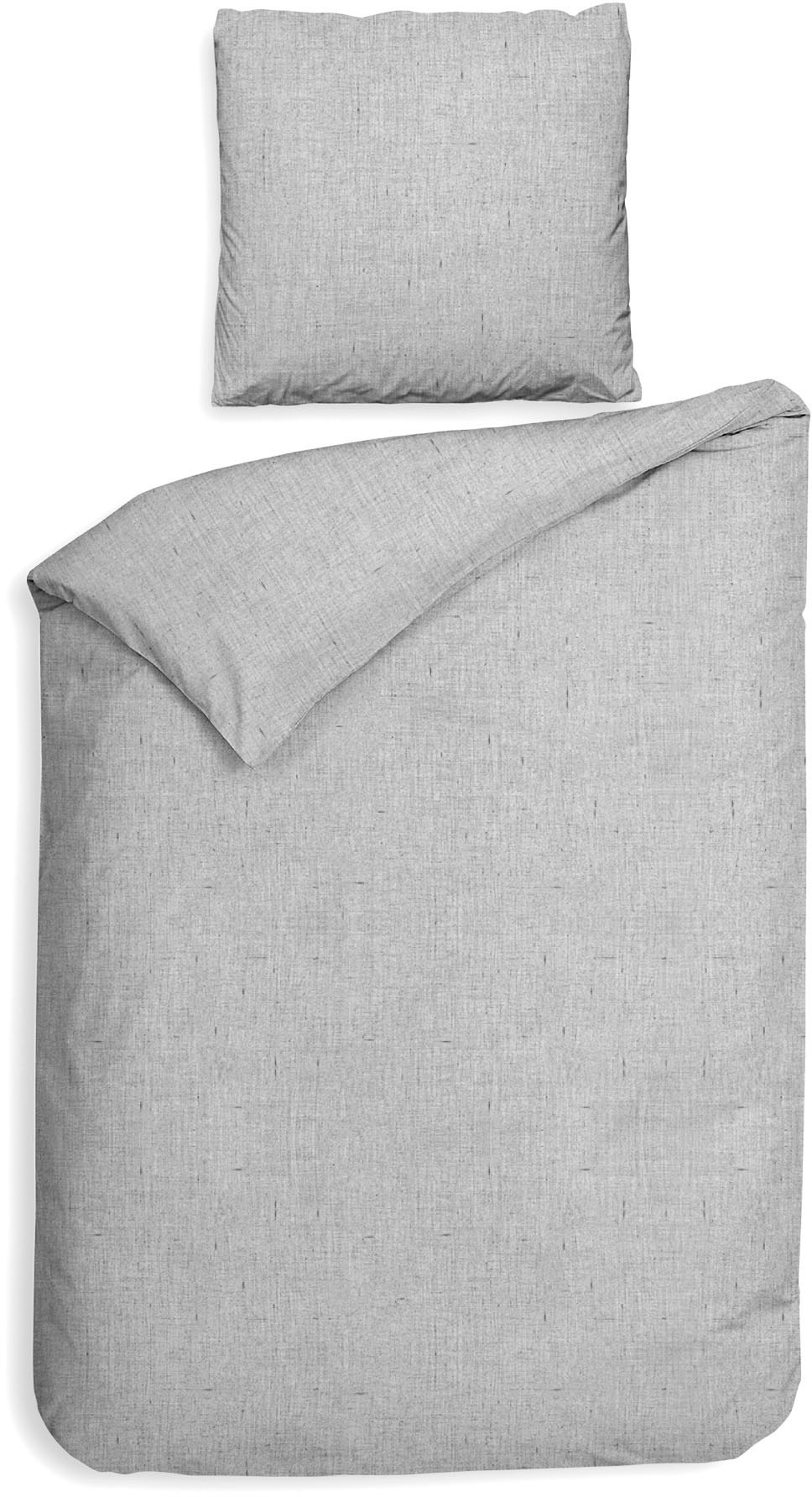 Heckett & Lane Bettwäsche »Franela« 2 Stk. tlg. Uni Design, hochwertiges Fl günstig online kaufen