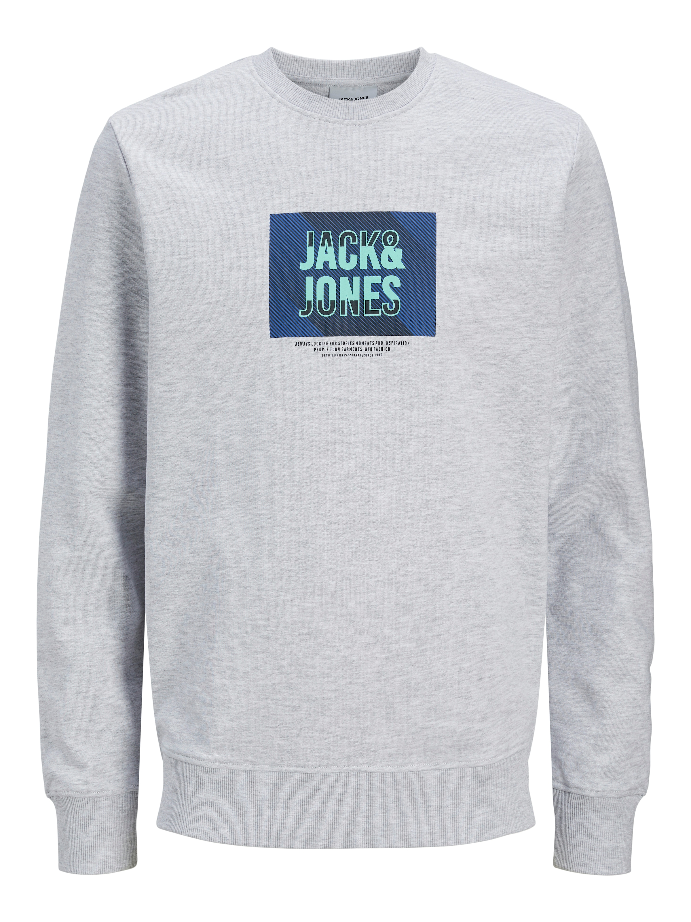 Jack & Jones Sweatshirt »JJHUDSON – Sweatshirt mit Print, Rundhals und Kapuze«, Print, modisch, regular fit, angeraute Sweatware, Rundhals

