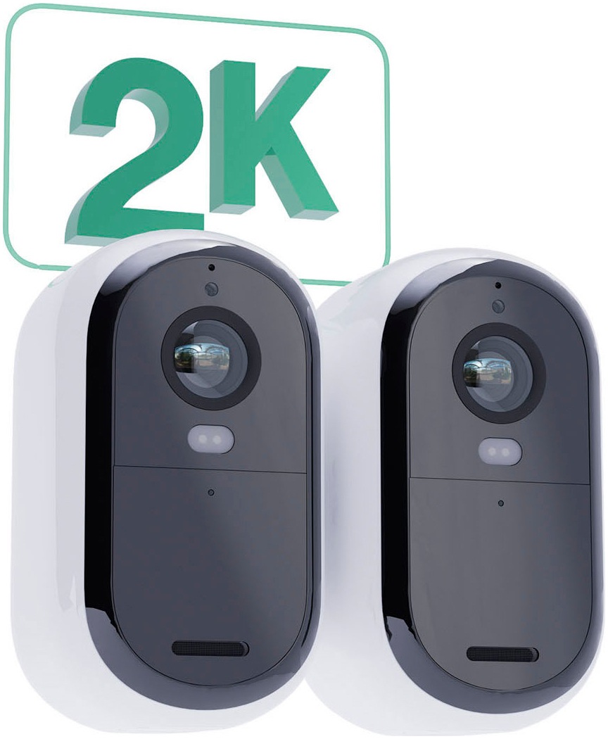 ARLO Smart Home Kamera »ESSENTIAL 2K Outdoor Kamera 2-Pack«, Außenbereich-Innenbereich