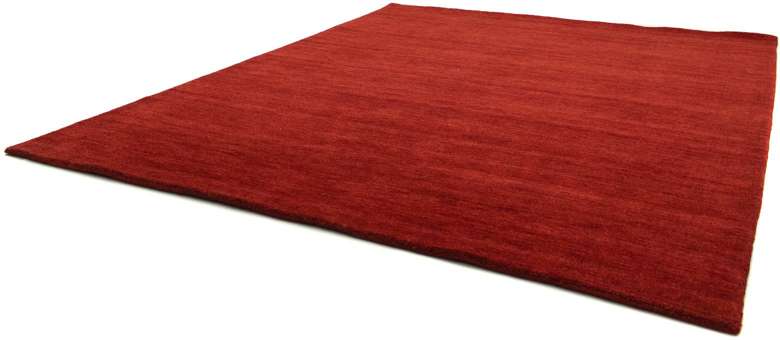 morgenland Wollteppich »Uni - Gabbeh Teppich - Softy«, rechteckig, 1,6 mm Höhe, Gabbeh Optik, Uni Farben, reine Wolle, sehr weicher Flor, Wohnzimmer