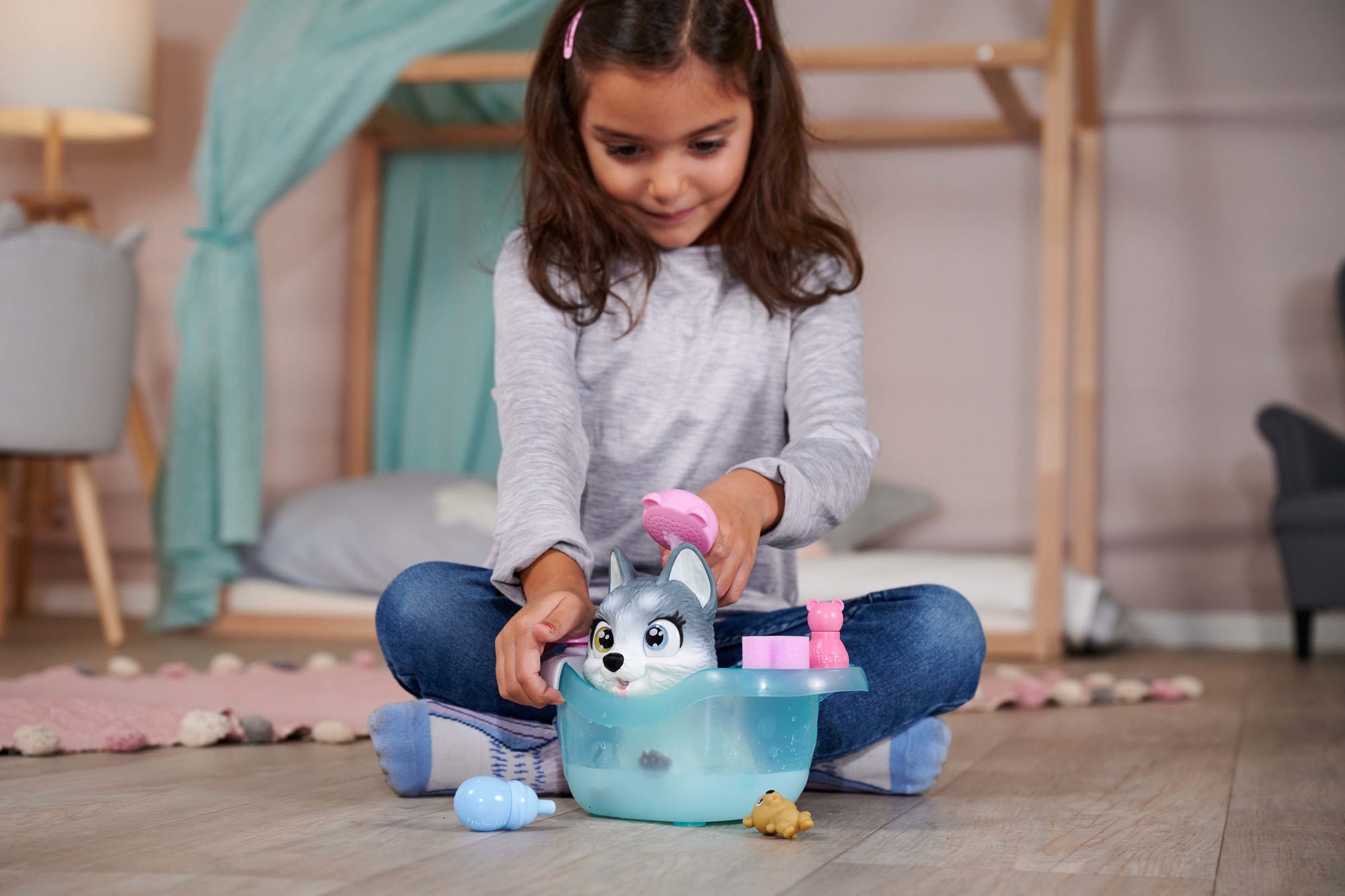 SIMBA Spielfigur »Pamper Petz Husky«, mit Badewanne
