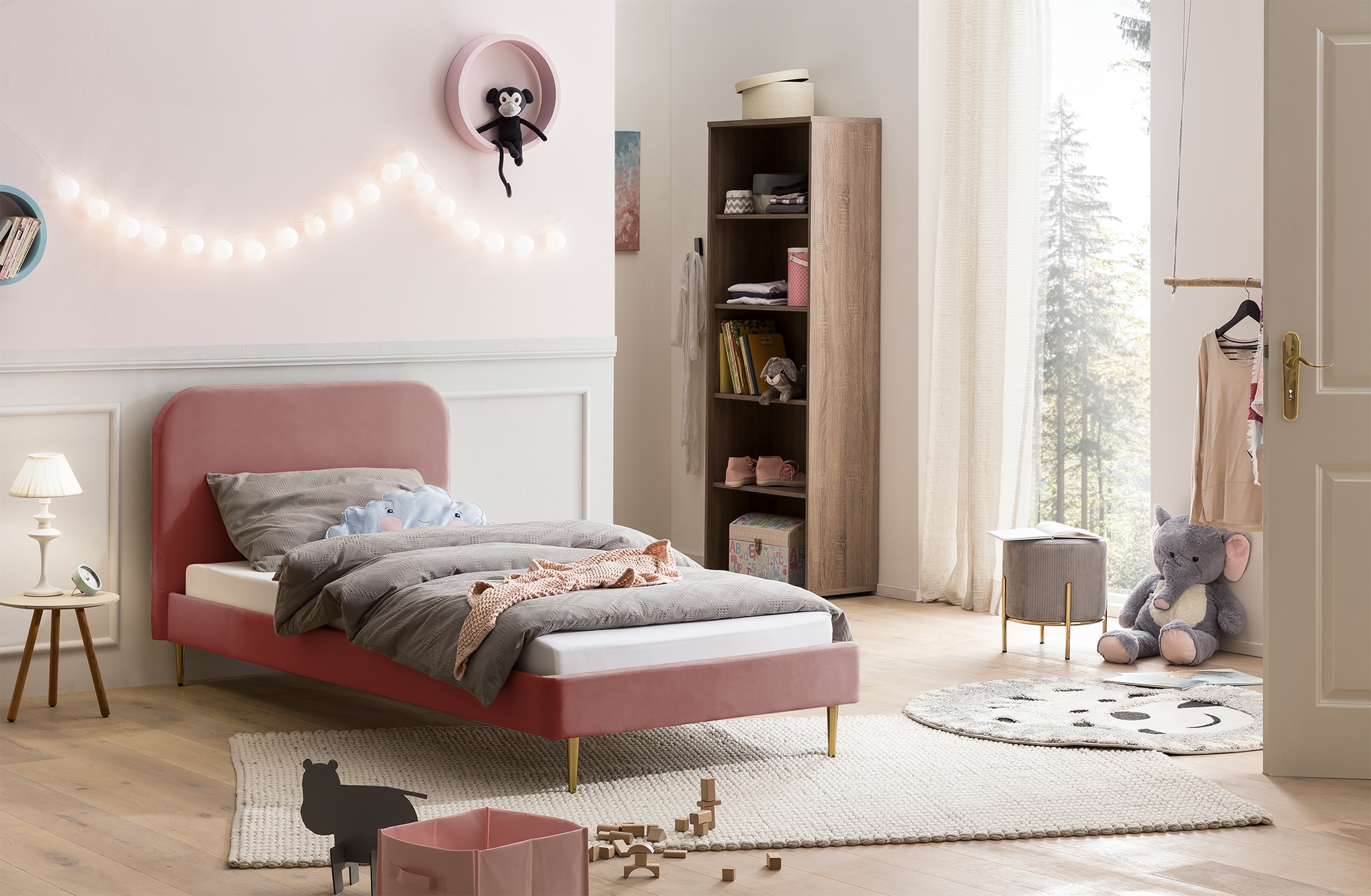 SalesFever Polsterbett, Beine Chrom goldfarben