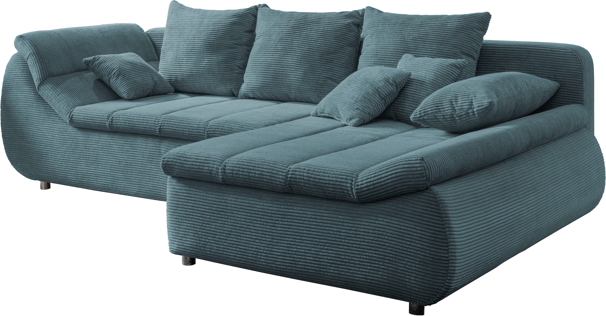 INOSIGN Ecksofa »Imola elegant und bequem, aktuelle Steppung im Sitz, L-Form«, wahlweise mit Bettfunktion