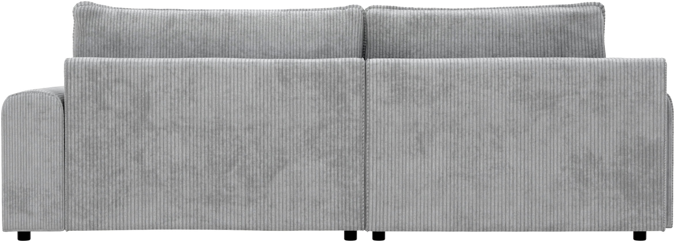 TRENDMANUFAKTUR Ecksofa »Fordon, Schlafsofa mit Bettkasten, Couch in L-Form, Breite 250 cm«, in Cordstoff HYPER, betongrau, Recamiere links