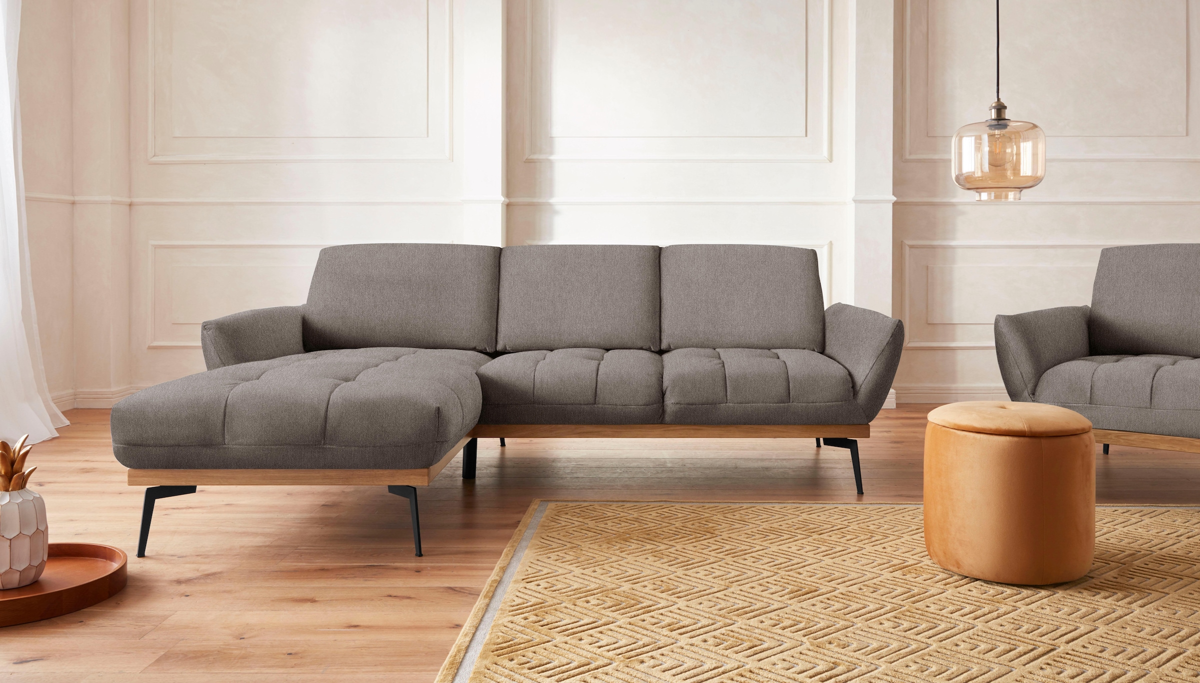 Guido Maria Kretschmer Home&Living Ecksofa »Palíc, inkl. Rückenverstellung, bequem, elegant, Breite 245cm, L-Form«