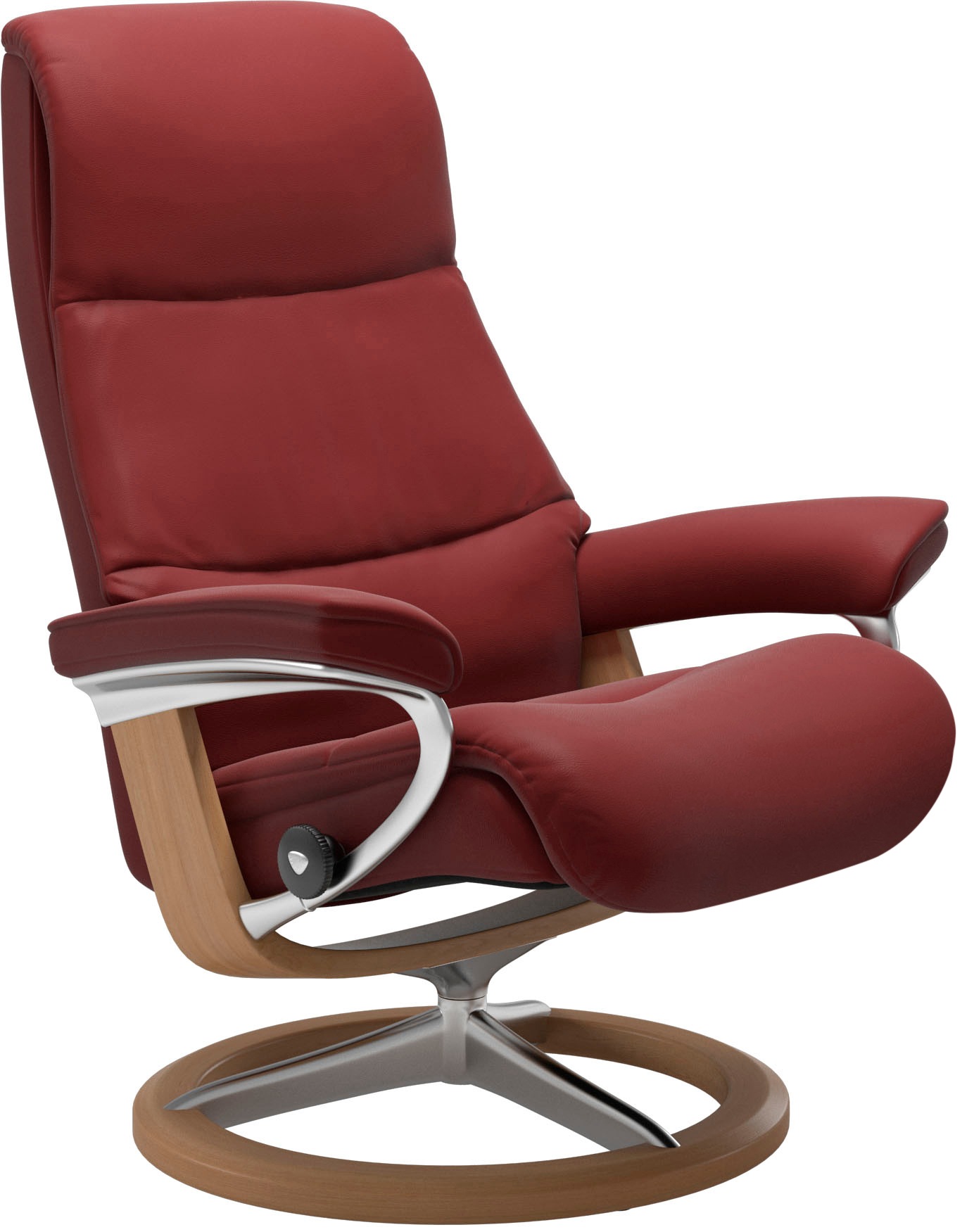 Stressless® Relaxsessel »View«, (Set, Relaxsessel mit Hocker), mit Signature Base, Größe S,Gestell Eiche